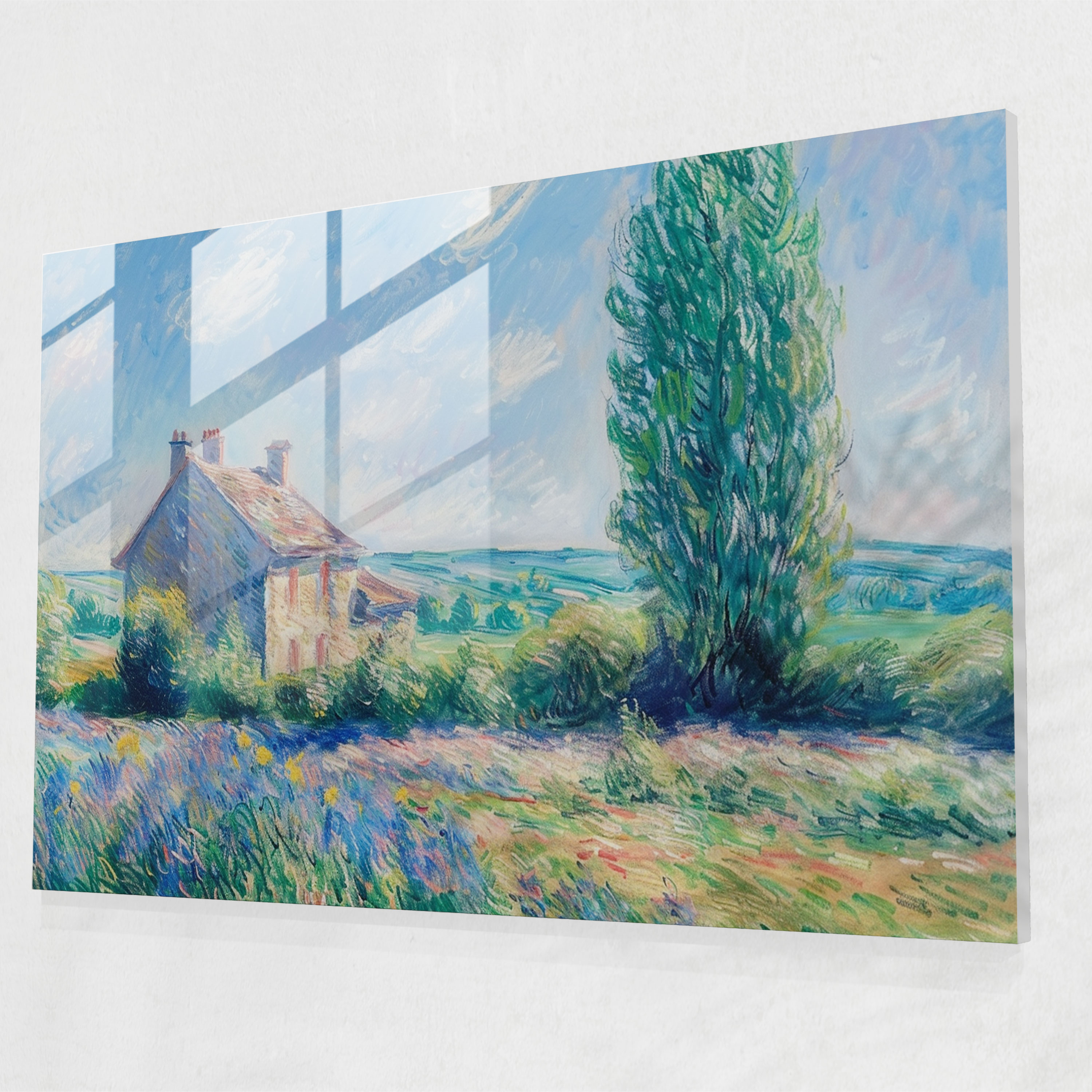 Claude Monet Landscape Home Decoration - Claude Monet, Glass Wall Art, Claude Monet, Home Decoration