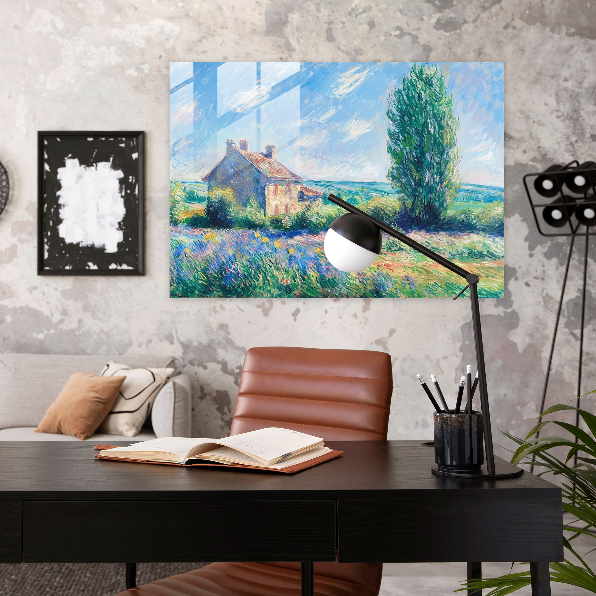 Claude Monet Landscape Home Decoration - Claude Monet, Glass Wall Art, Claude Monet, Home Decoration
