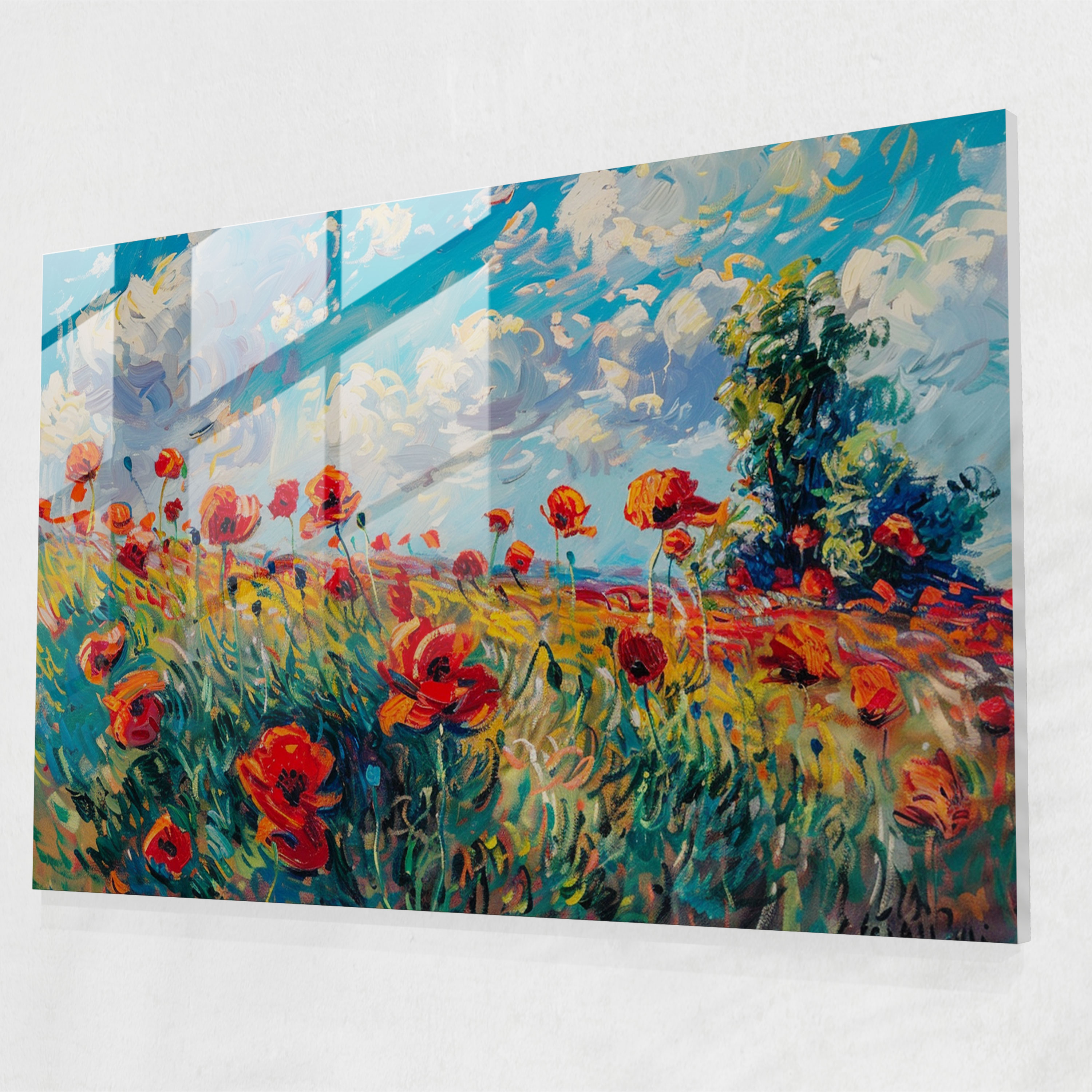 Claude Monet Poppies Modern Art - Claude Monet, Glass Print, Wall Decoration, Modern Art