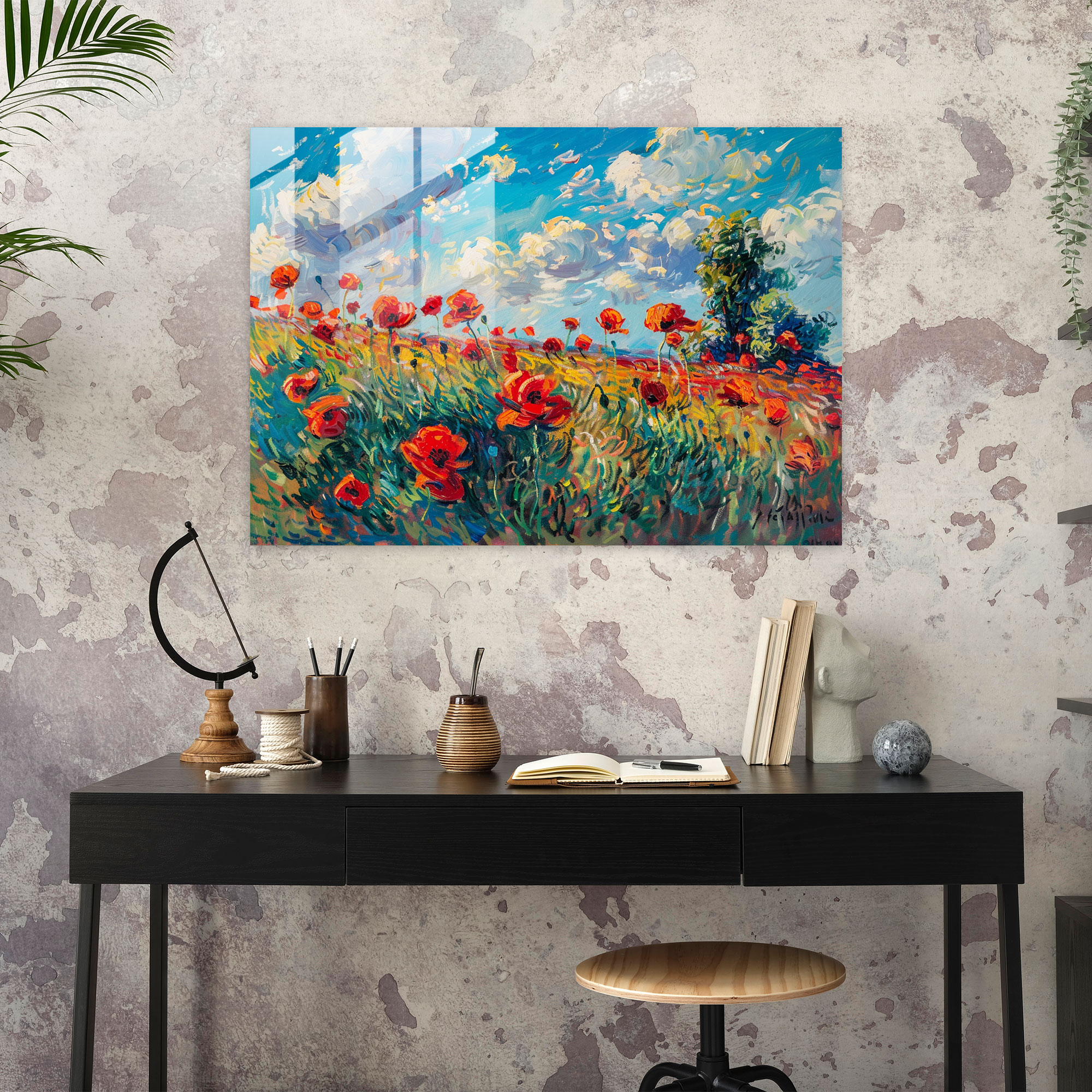 Claude Monet Poppies Modern Art - Claude Monet, Glass Print, Wall Decoration, Modern Art