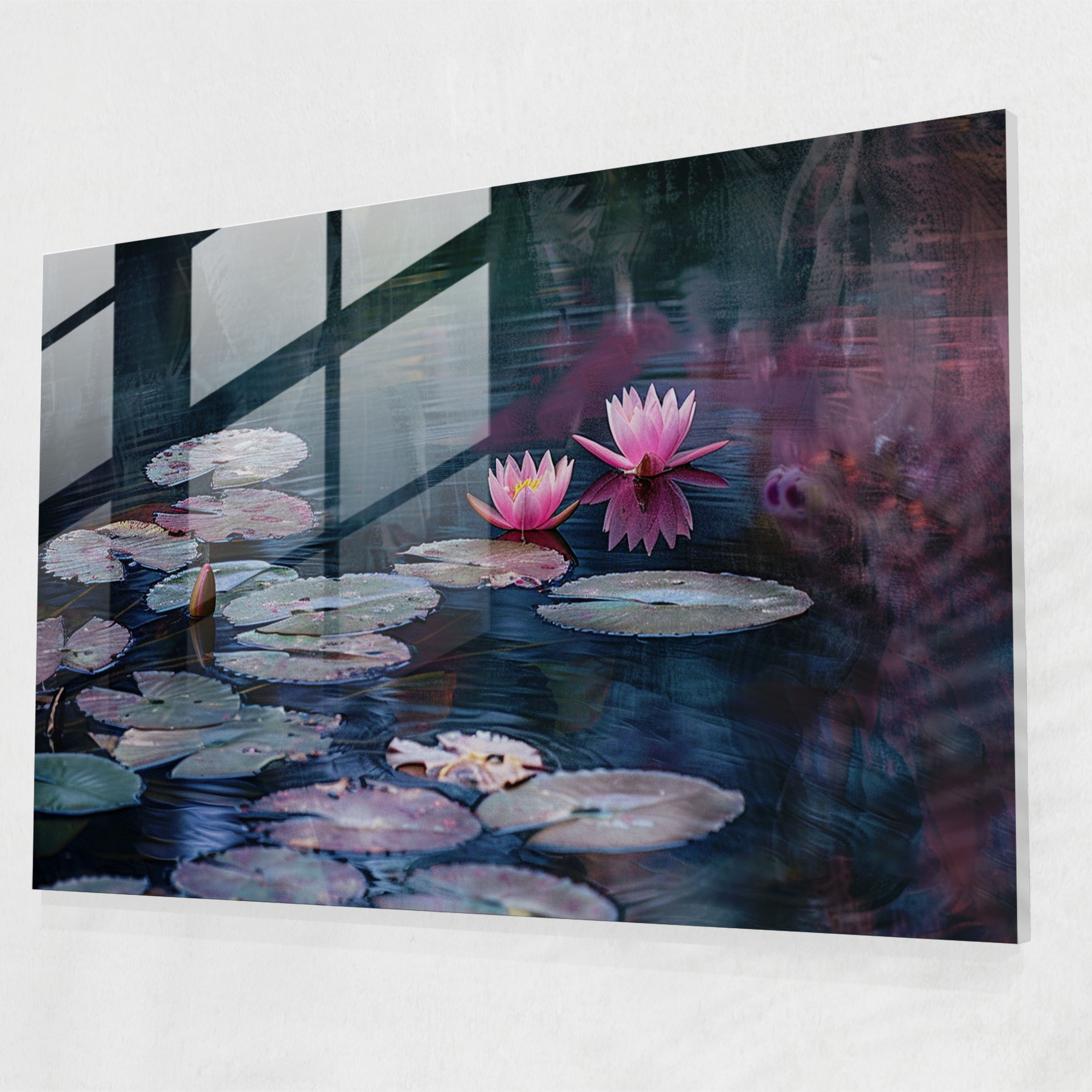 Claude Monet Glass Print - Lily Pond Glass Wall Art - Claude Monet, Claude Monet, Wall Decoration, Modern Art