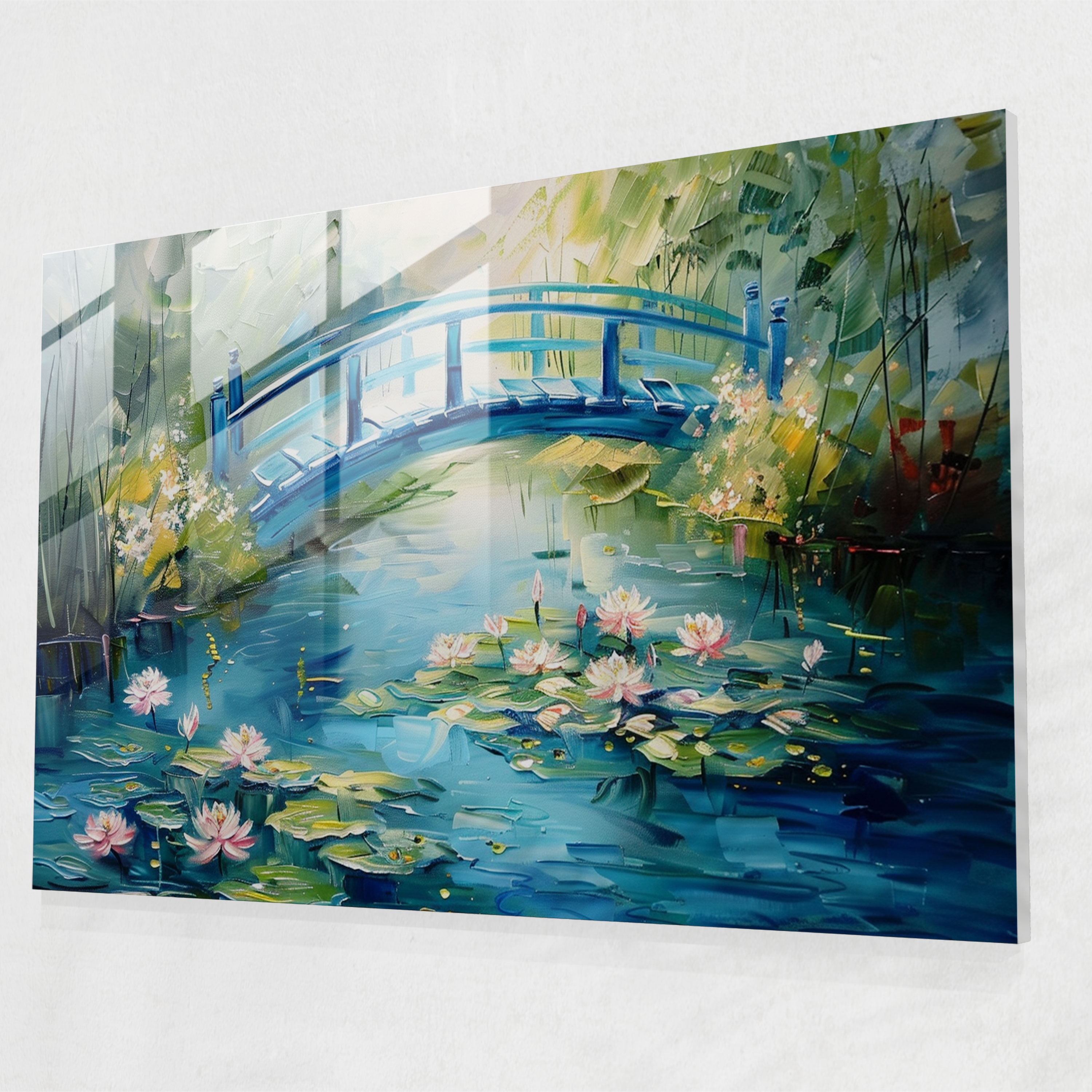 Claude Monet Glass Print - Water Lily Pond Glass Wall Art - Claude Monet, Glass Print, Claude Monet, Wall Decoration