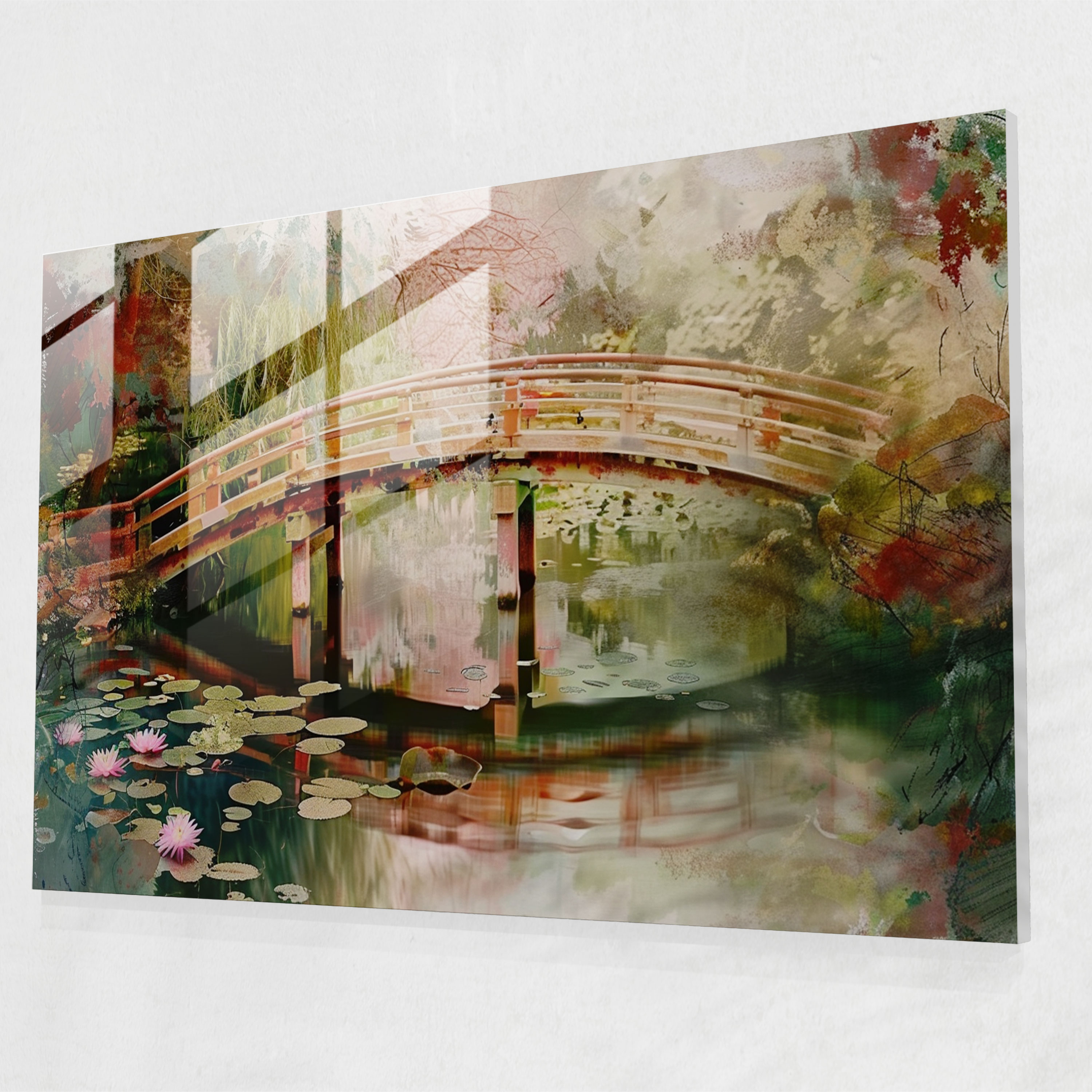 Claude Monet Glass Print - Japanese Bridge Glass Wall Art - Claude Monet, Modern Art, Wall Decoration, Glass Wall Art