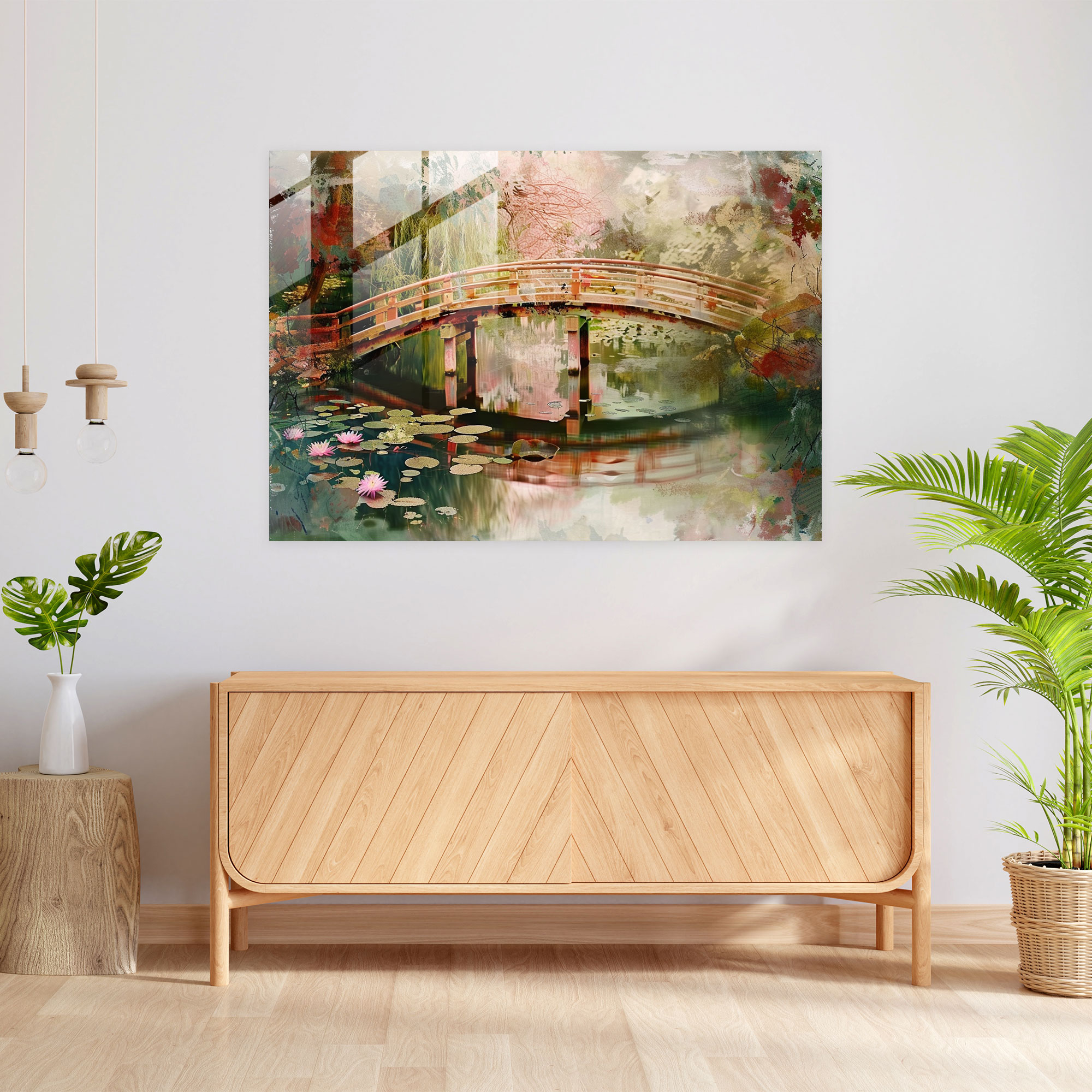 Claude Monet Glass Print - Japanese Bridge Glass Wall Art - Claude Monet, Modern Art, Wall Decoration, Glass Wall Art