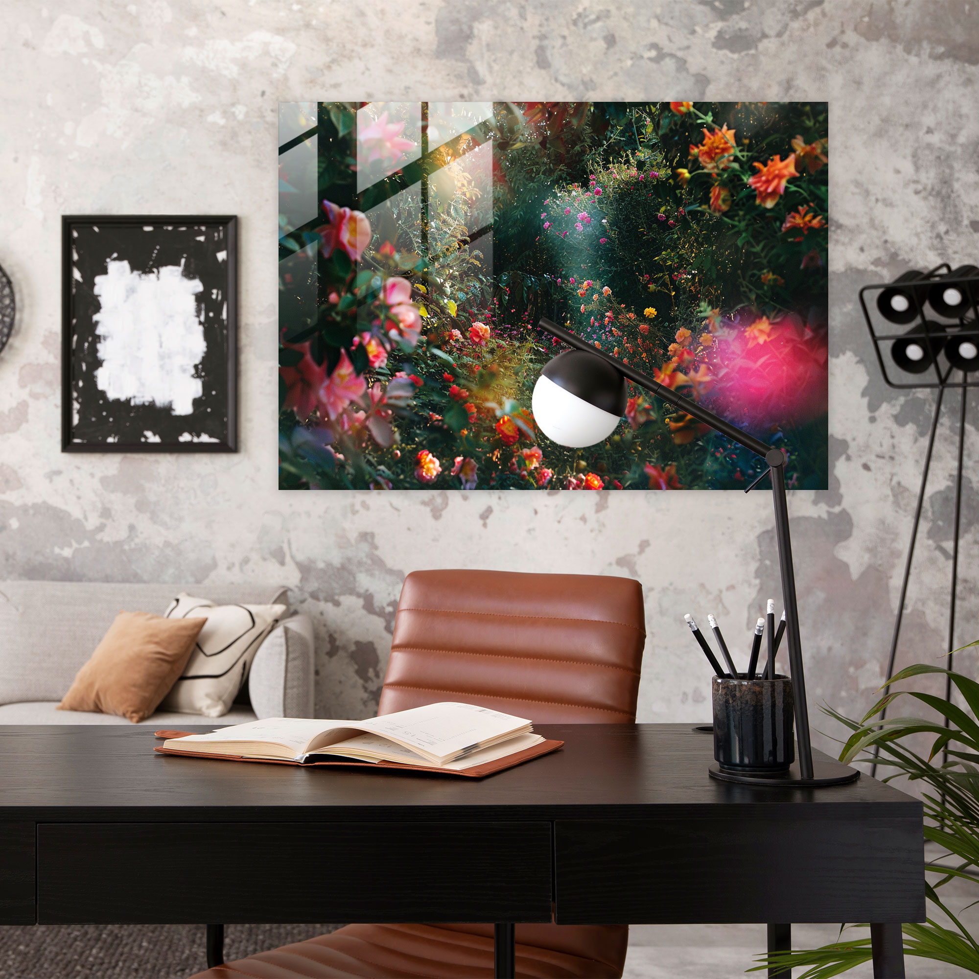 Claude Monet Glass Print - Blooming Garden Glass Wall Art - Claude Monet, Glass Wall Art, Glass Print, Claude Monet