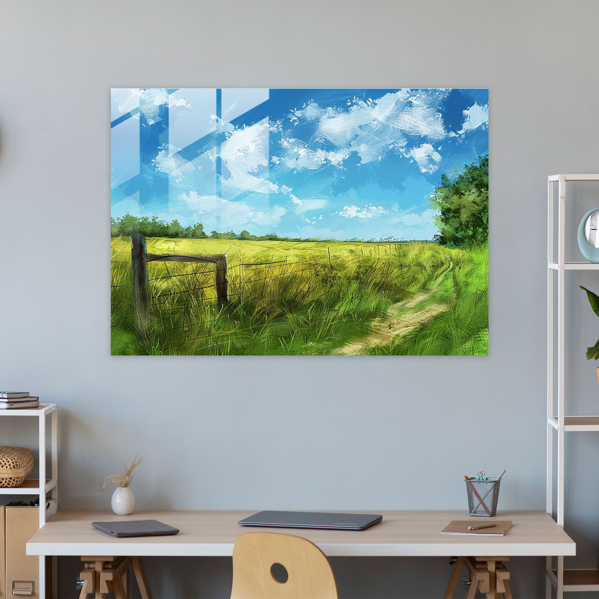 Claude Monet Glass Print - Peaceful Landscape Glass Wall Art - Claude Monet, Glass Wall Art, Wall Decoration, Modern Art