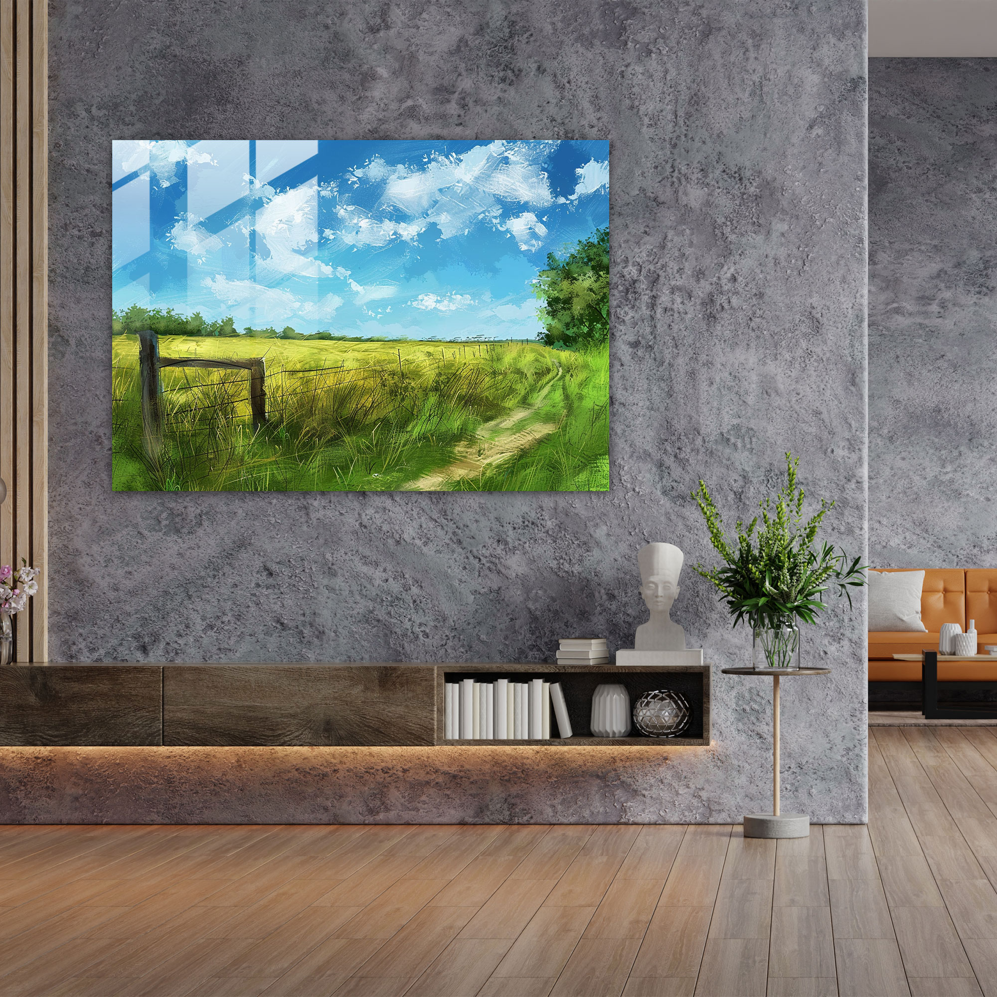 Claude Monet Glass Print - Peaceful Landscape Glass Wall Art - Claude Monet, Glass Wall Art, Wall Decoration, Modern Art