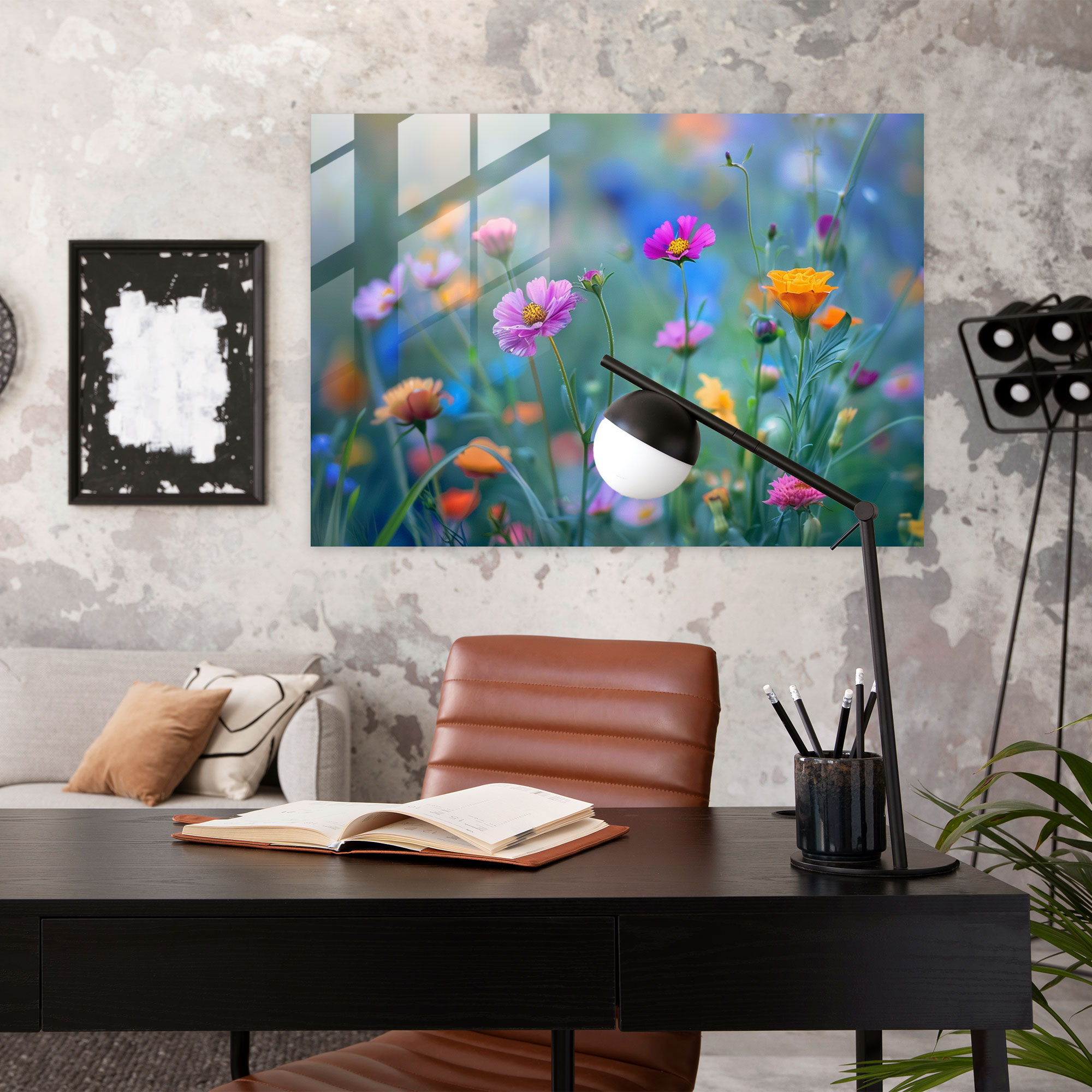 Claude Monet Glass Print - Meadow Flowers Glass Wall Art - Claude Monet, Wall Decoration, Glass Art, Glass Wall Art