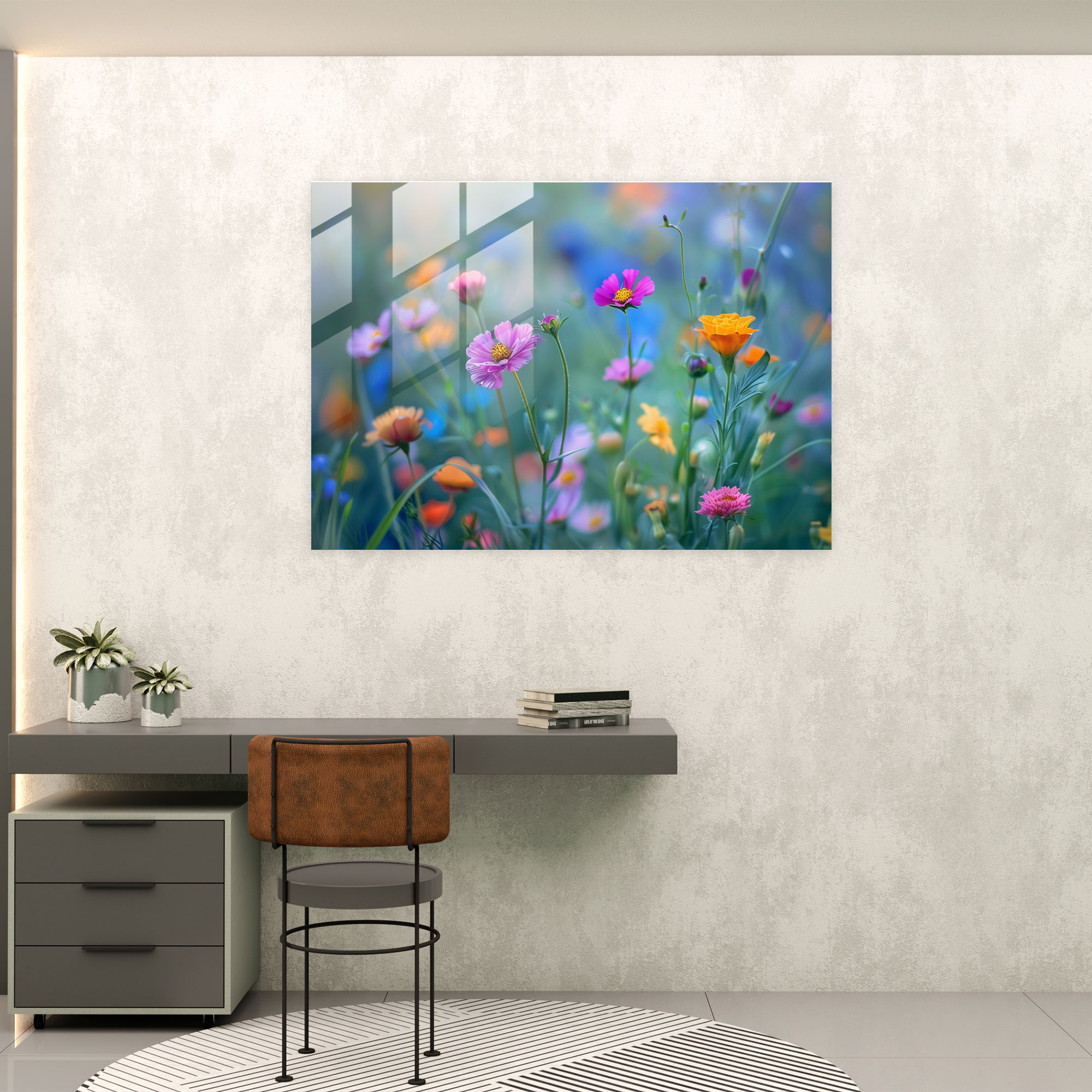 Claude Monet Glass Print - Meadow Flowers Glass Wall Art - Claude Monet, Wall Decoration, Glass Art, Glass Wall Art