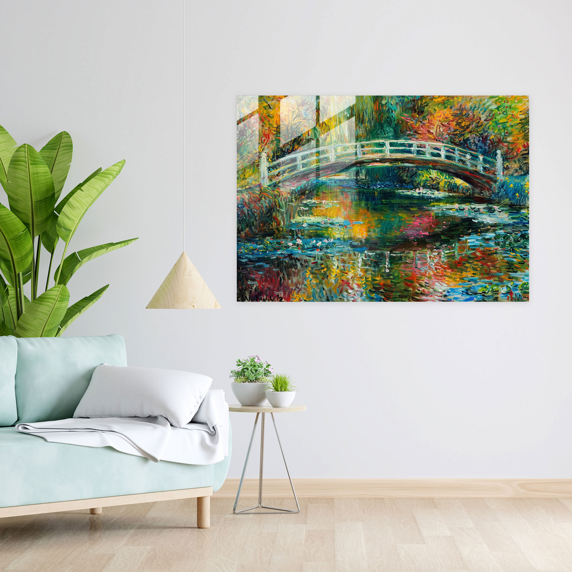 Claude Monet Impressionist Bridge Glass Print - Claude Monet, Claude Monet, Glass Art, Glass Print