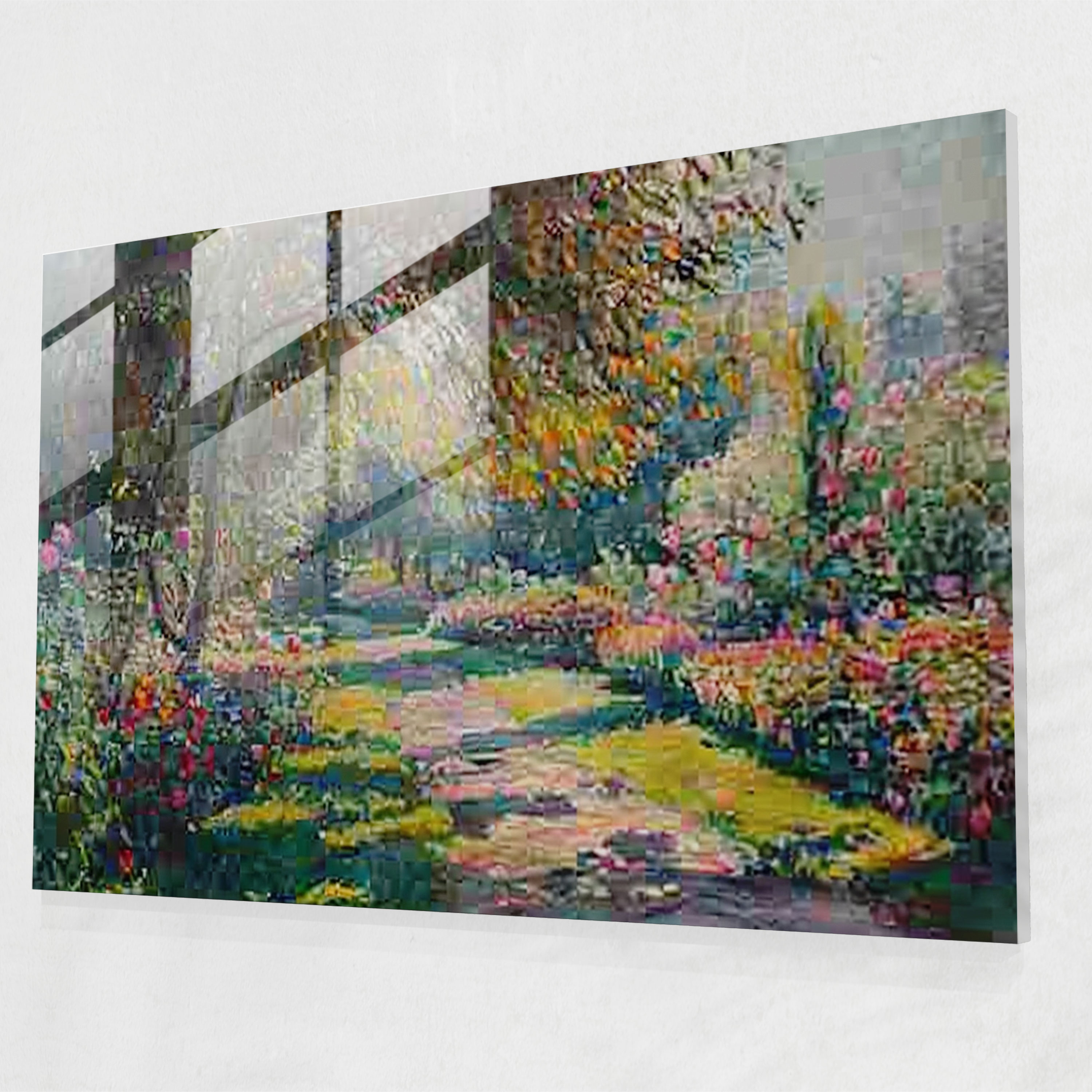 Claude Monet Sun-Dappled Garden Glass Print - Claude Monet, Home Decoration, Glass Wall Art, Claude Monet