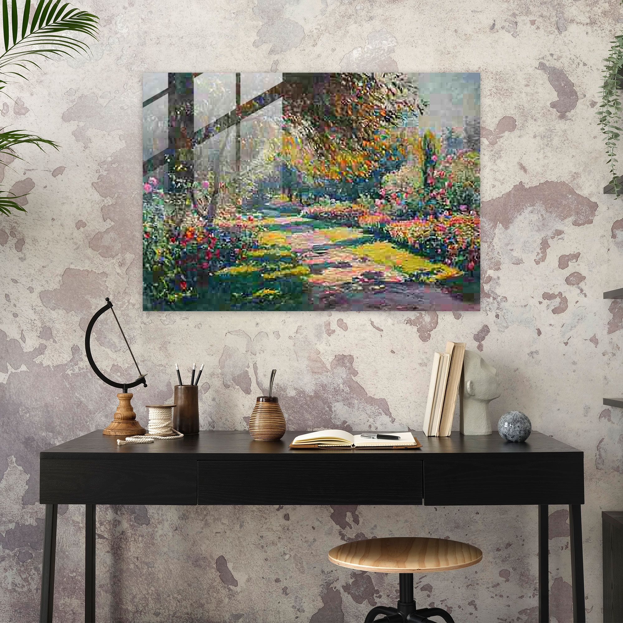 Claude Monet Sun-Dappled Garden Glass Print - Claude Monet, Home Decoration, Glass Wall Art, Claude Monet