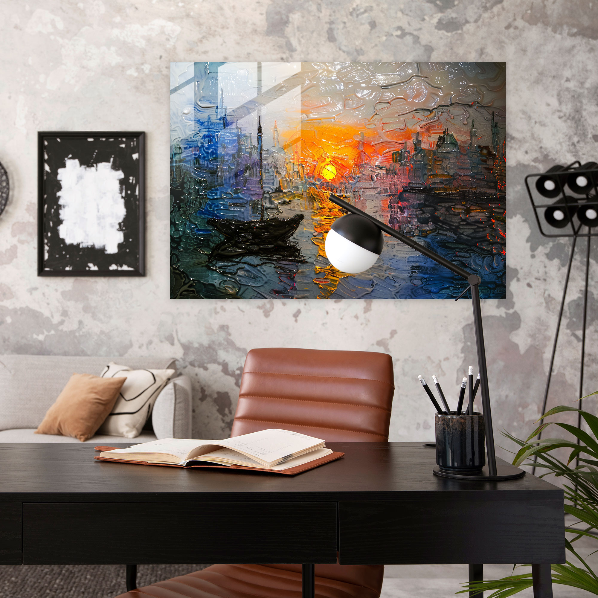 Claude Monet Impressionist Cityscape Glass Art - Claude Monet, Glass Wall Art, Modern Art, Wall Decoration