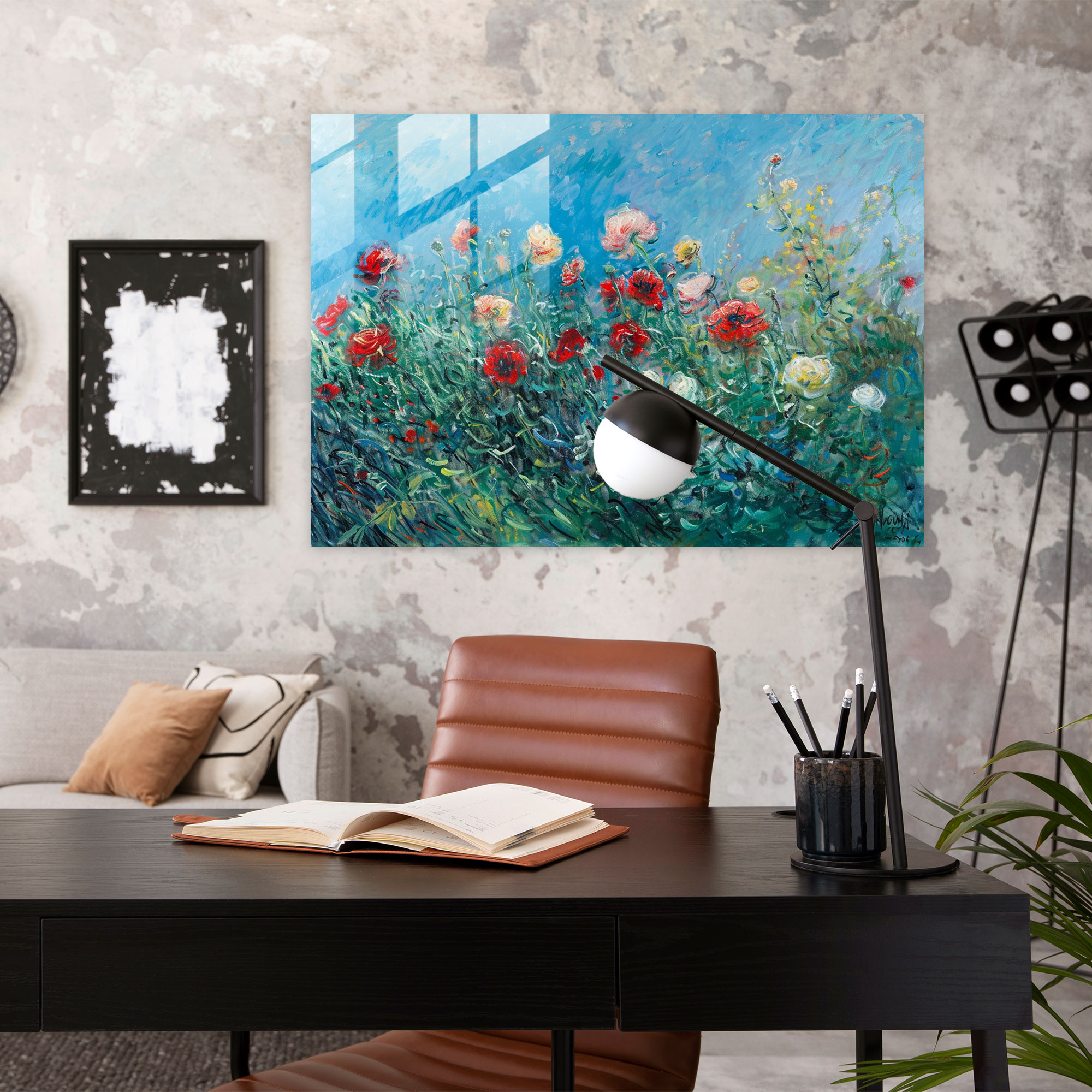 Claude Monet Flower Garden Glass Print - Claude Monet, Modern Art, Wall Decoration, Glass Art
