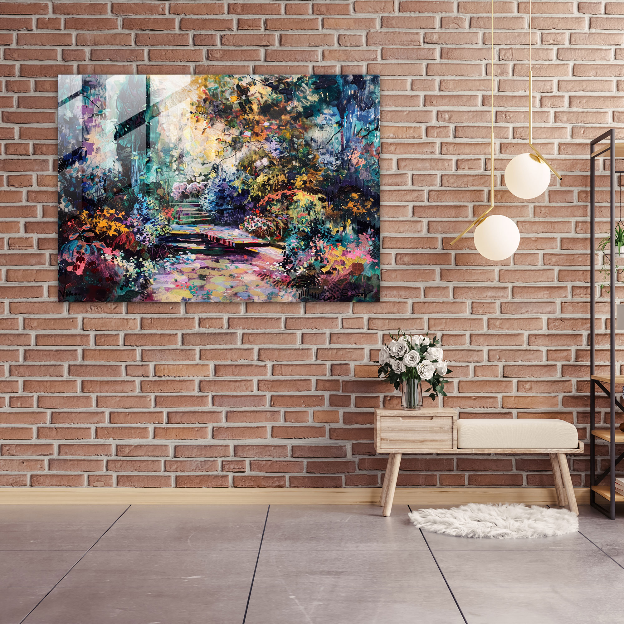 Impressionist Garden Glass Wall Art - Claude Monet, Claude Monet, Home Decoration, Glass Print