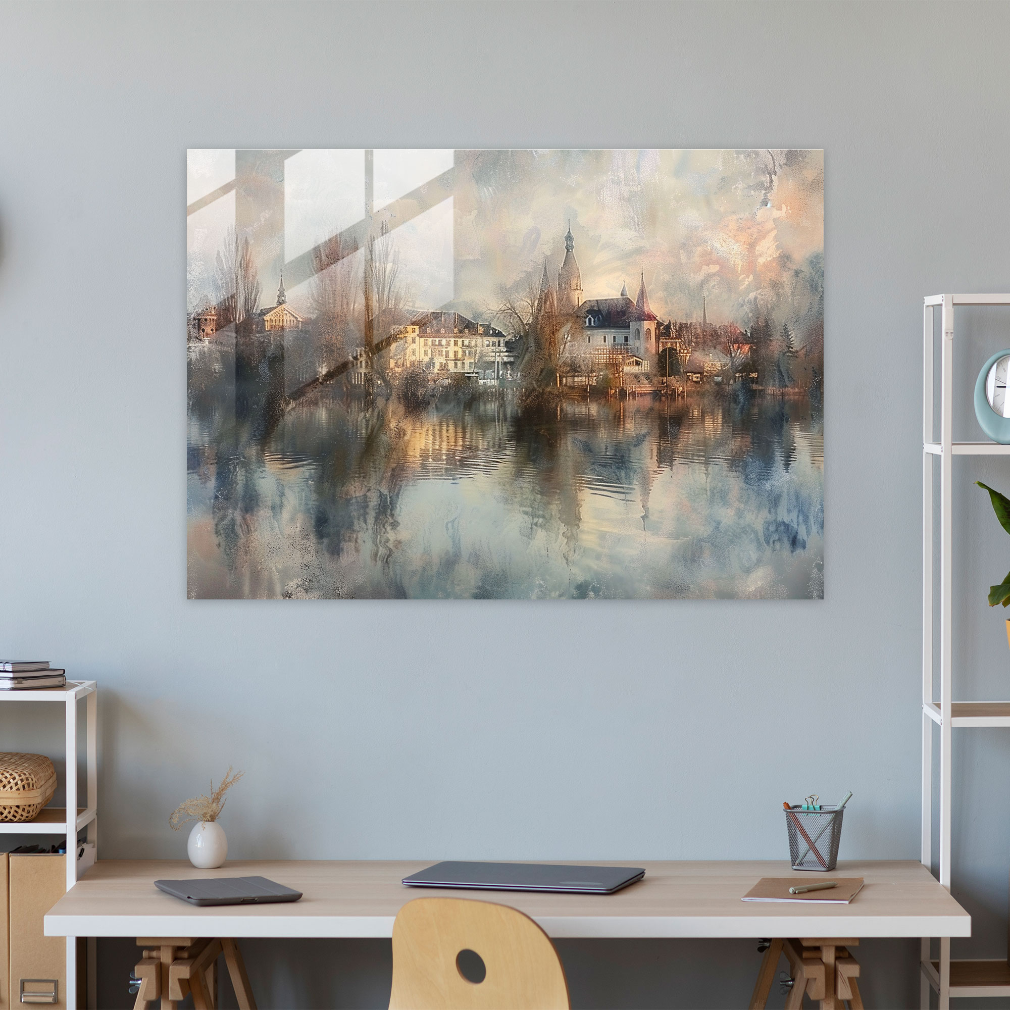 Impressionist Cityscape Glass Art - Claude Monet, Modern Art, Glass Print, Wall Decoration
