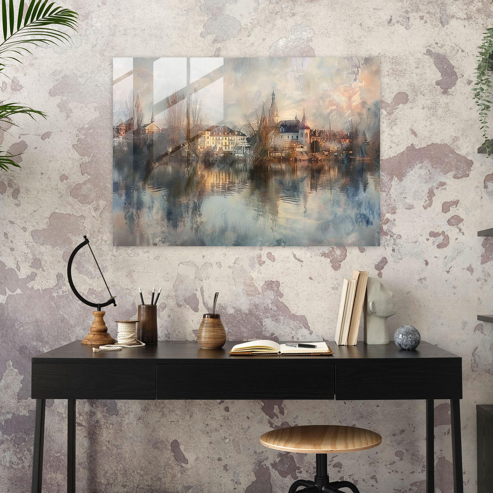 Impressionist Cityscape Glass Art - Claude Monet, Modern Art, Glass Print, Wall Decoration