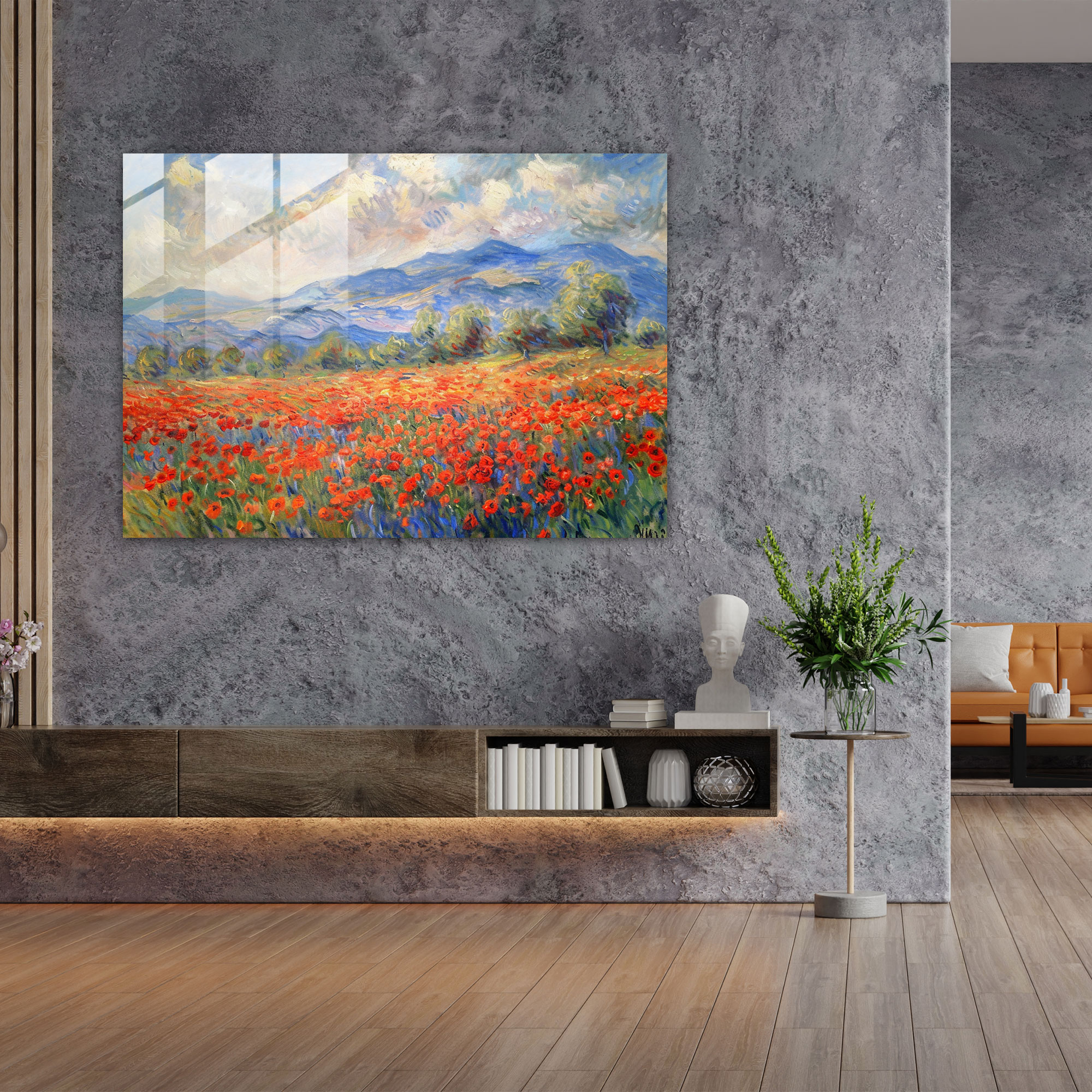 Poppy Field Glass Print - Claude Monet, Glass Print, Modern Art, Claude Monet