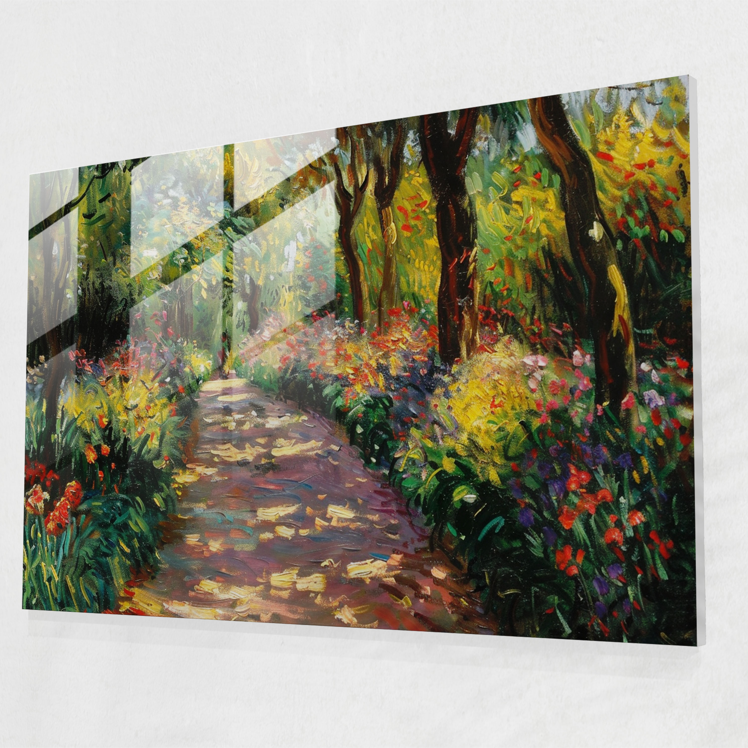 Garden Path Glass Print - Claude Monet, Glass Art, Glass Wall Art, Modern Art