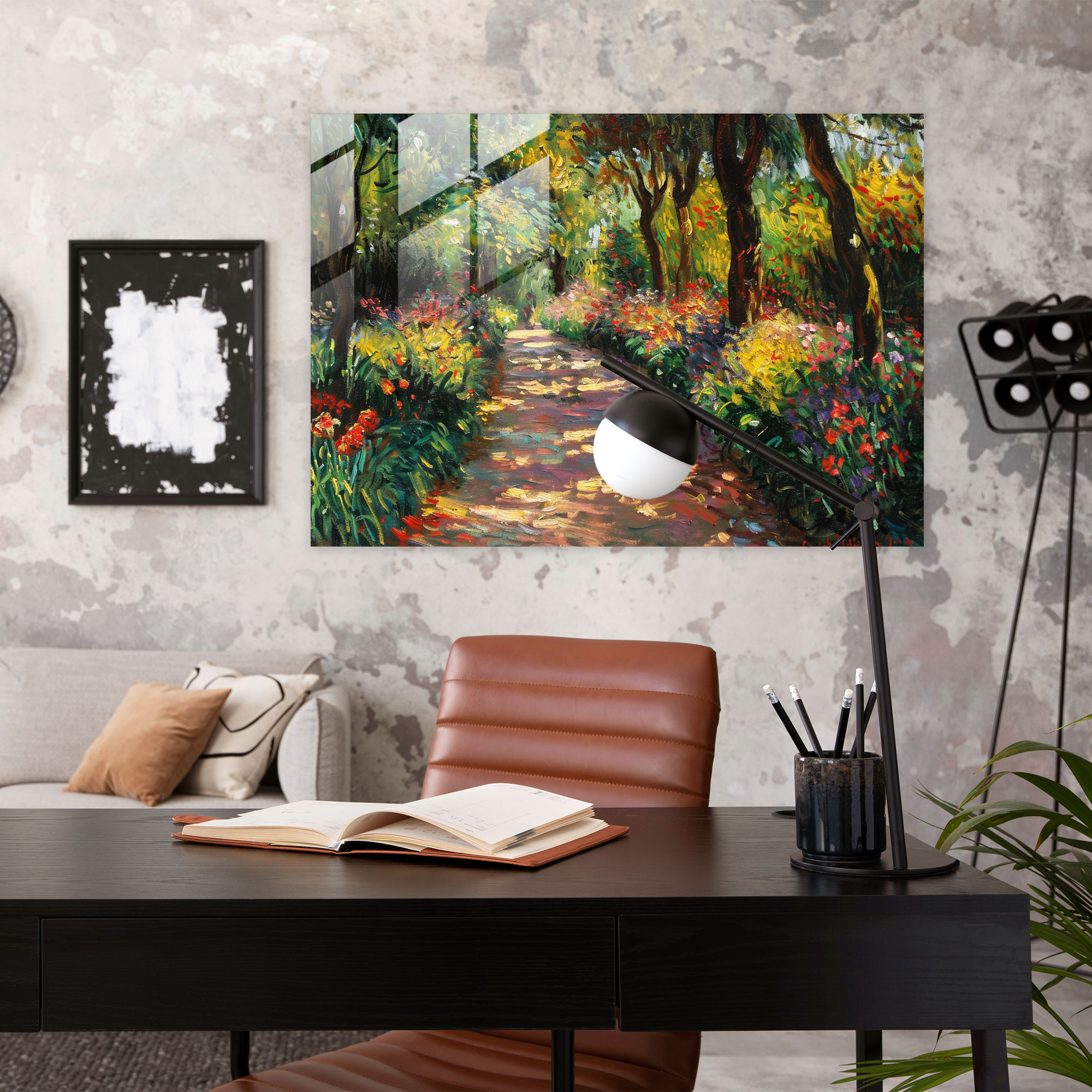 Garden Path Glass Print - Claude Monet, Glass Art, Glass Wall Art, Modern Art