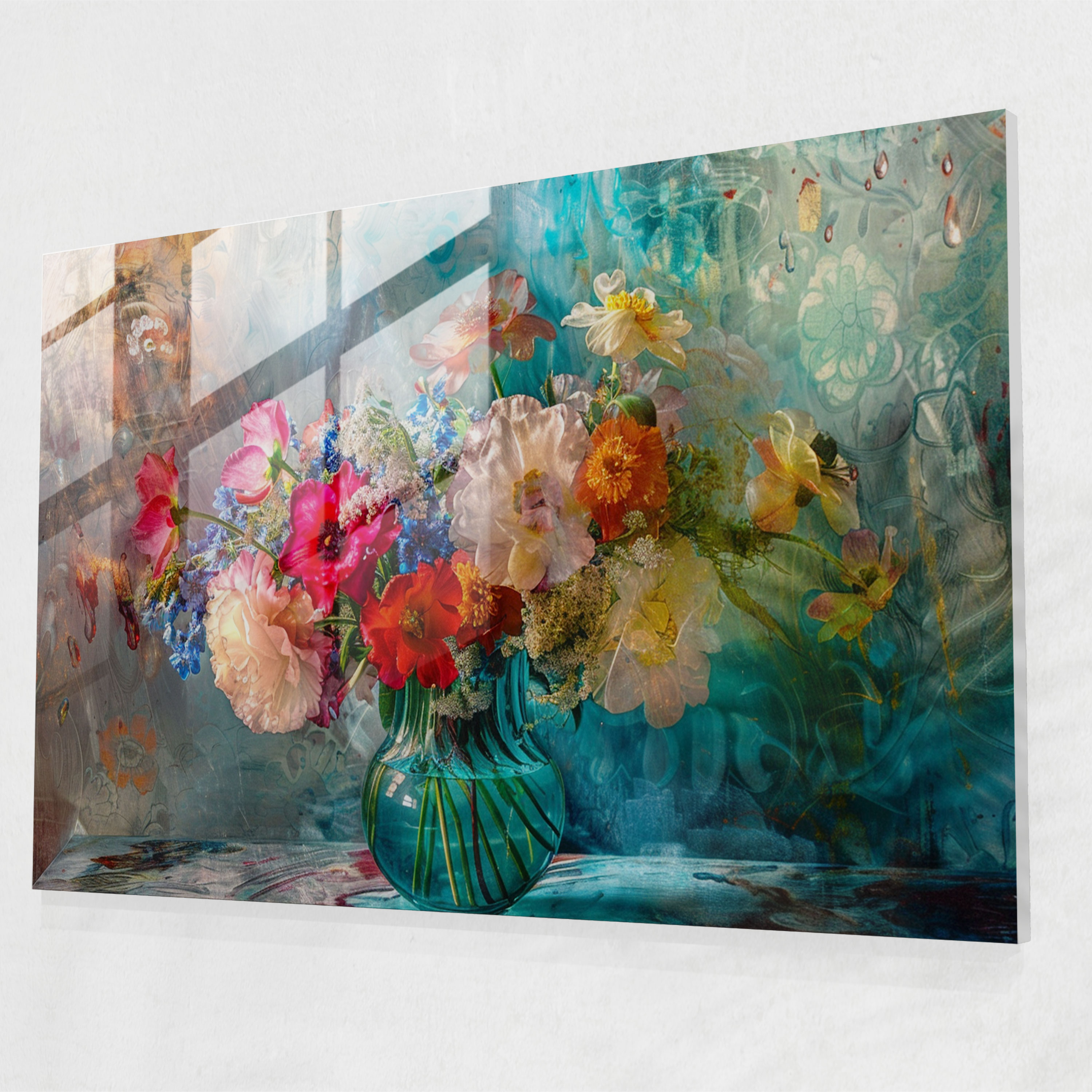 Floral Still Life Glass Art - Claude Monet, Glass Wall Art, Wall Decoration, Home Decoration
