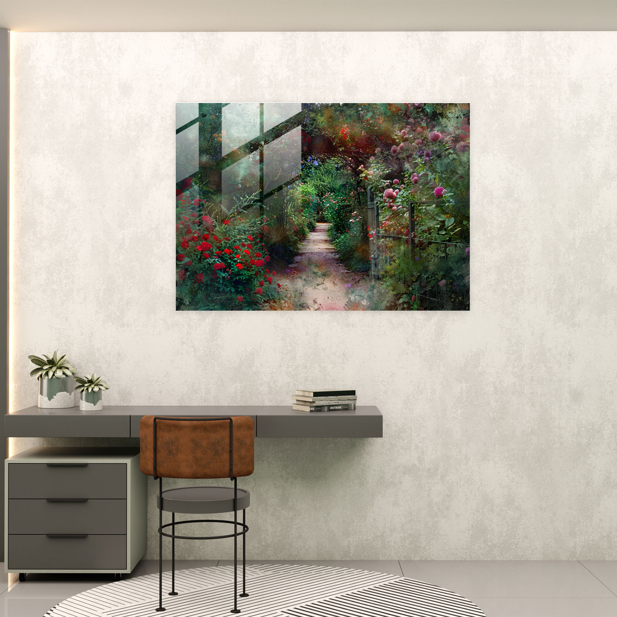 Claude Monet Home Decoration - Impressionist Garden - Claude Monet, Garden, Glass Print, Impressionist