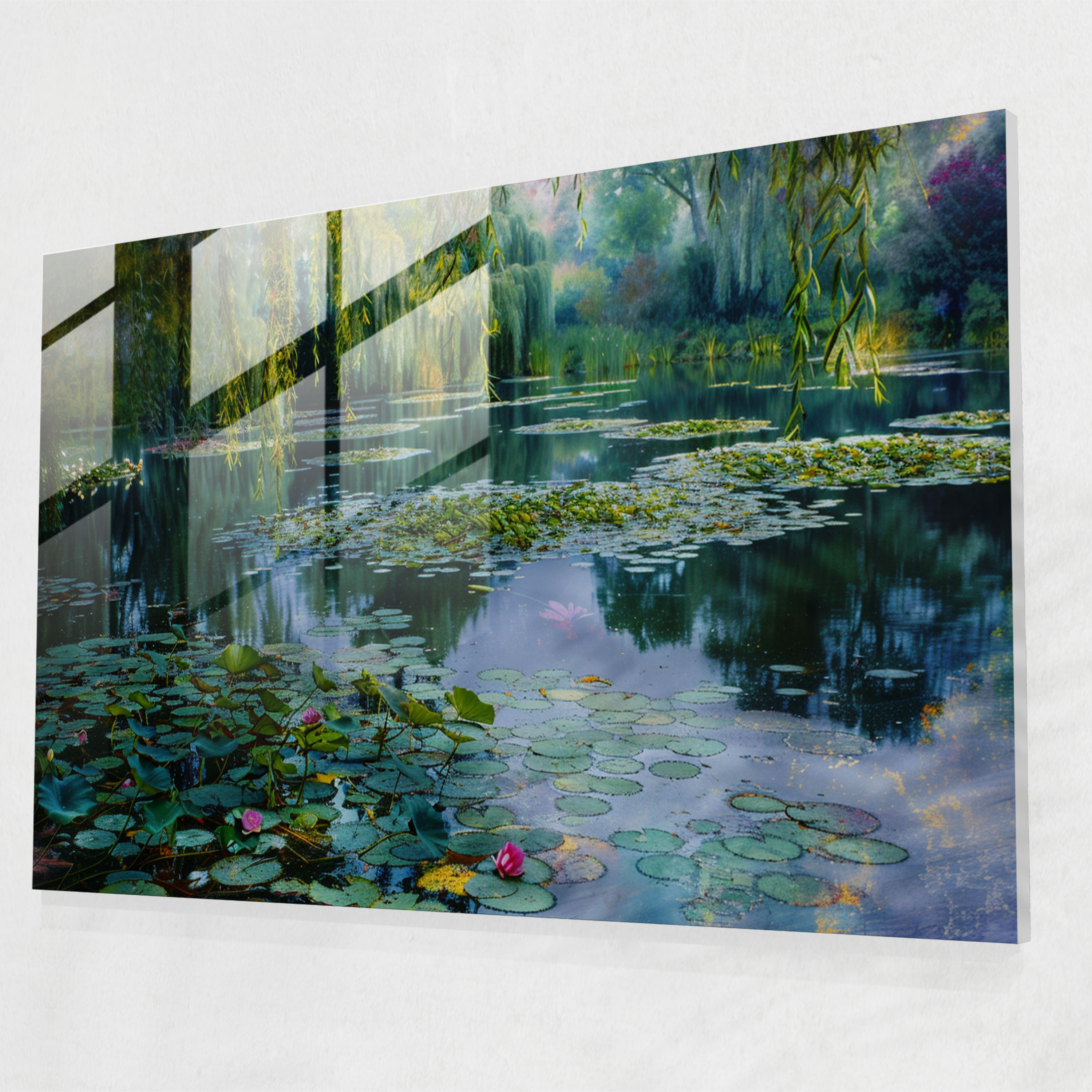 Claude Monet Modern Art - Giverny Garden - Claude Monet, Giverny, Glass Art, Glass Print