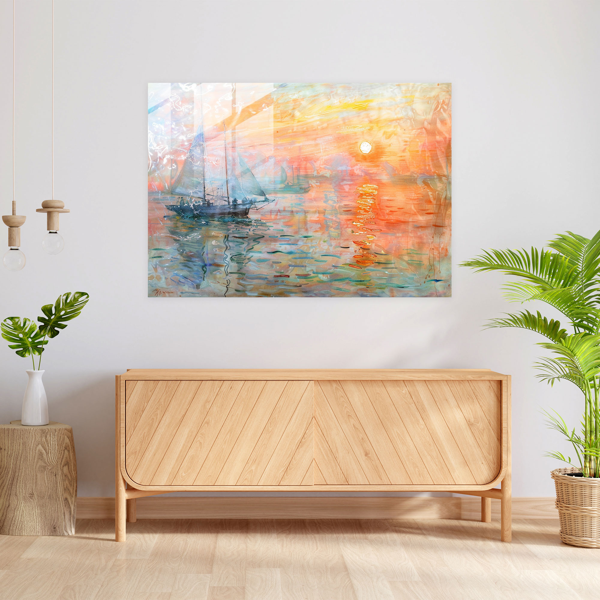 Impression, Sunrise Claude Monet Glass Wall Art - Claude Monet, Glass Print, Modern Art, Glass Art