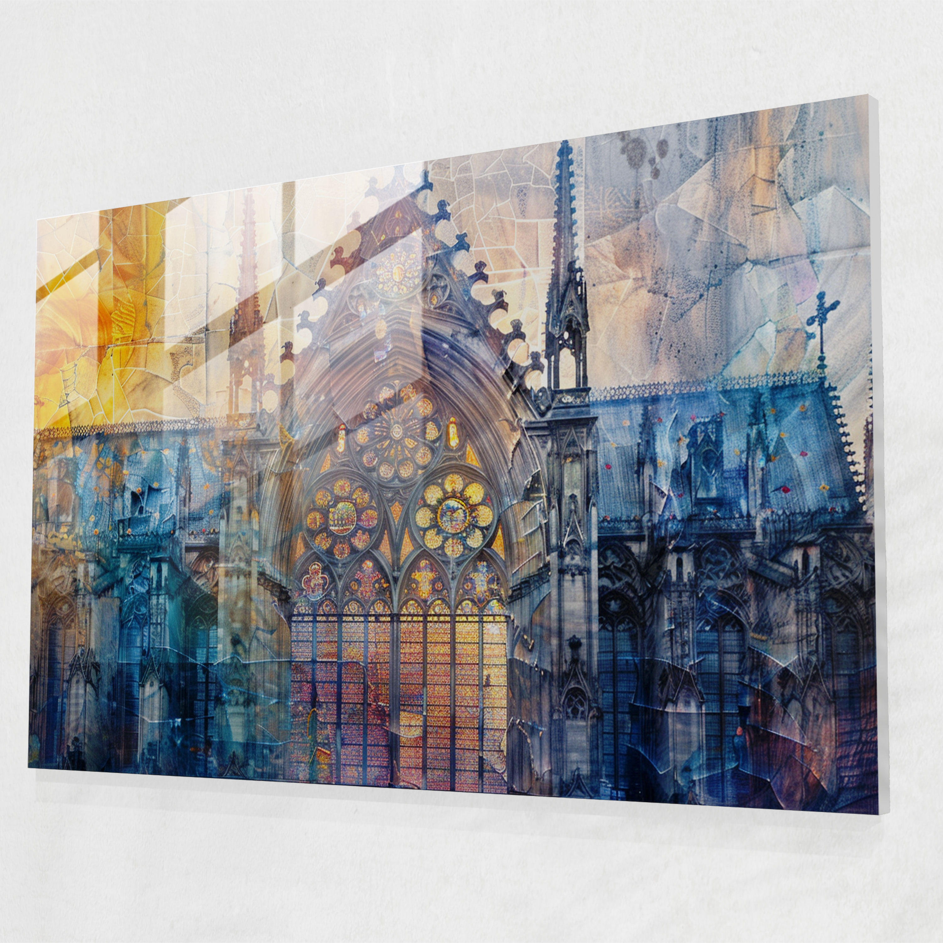 Rouen Cathedral Claude Monet Glass Wall Art - Claude Monet, Glass Print, Glass Art, Home Decoration