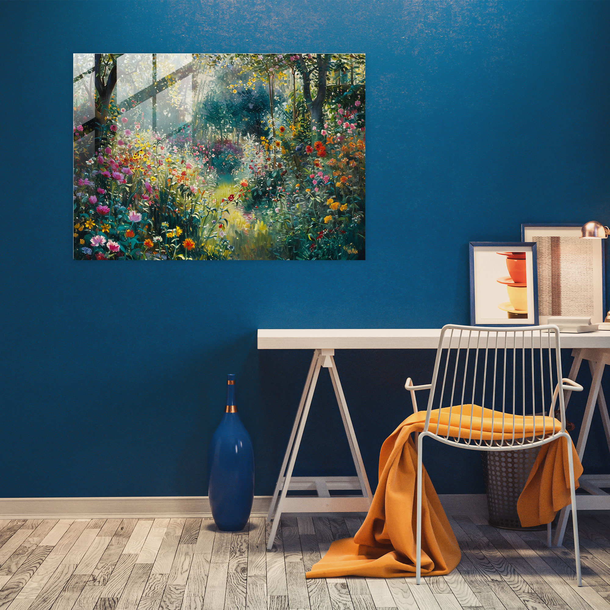 Claude Monet Garden Glass Print - Claude Monet, Glass Wall Art, Home Decoration, Wall Decoration
