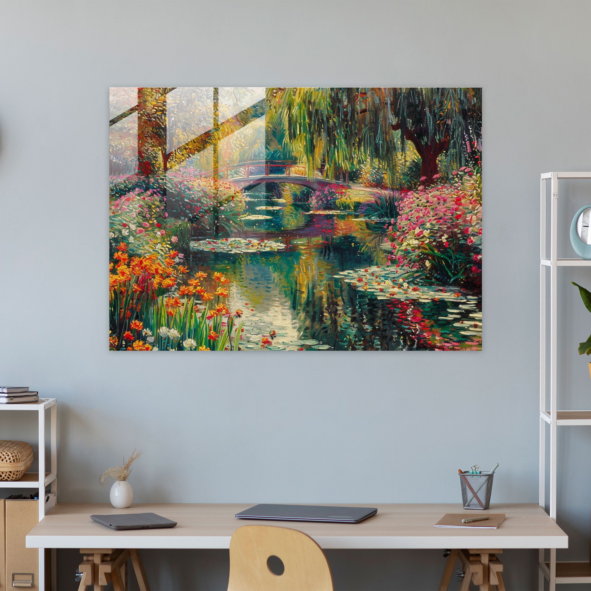 Claude Monet Enchanting Garden Glass Print - Claude Monet, Wall Decoration, Modern Art, Glass Print