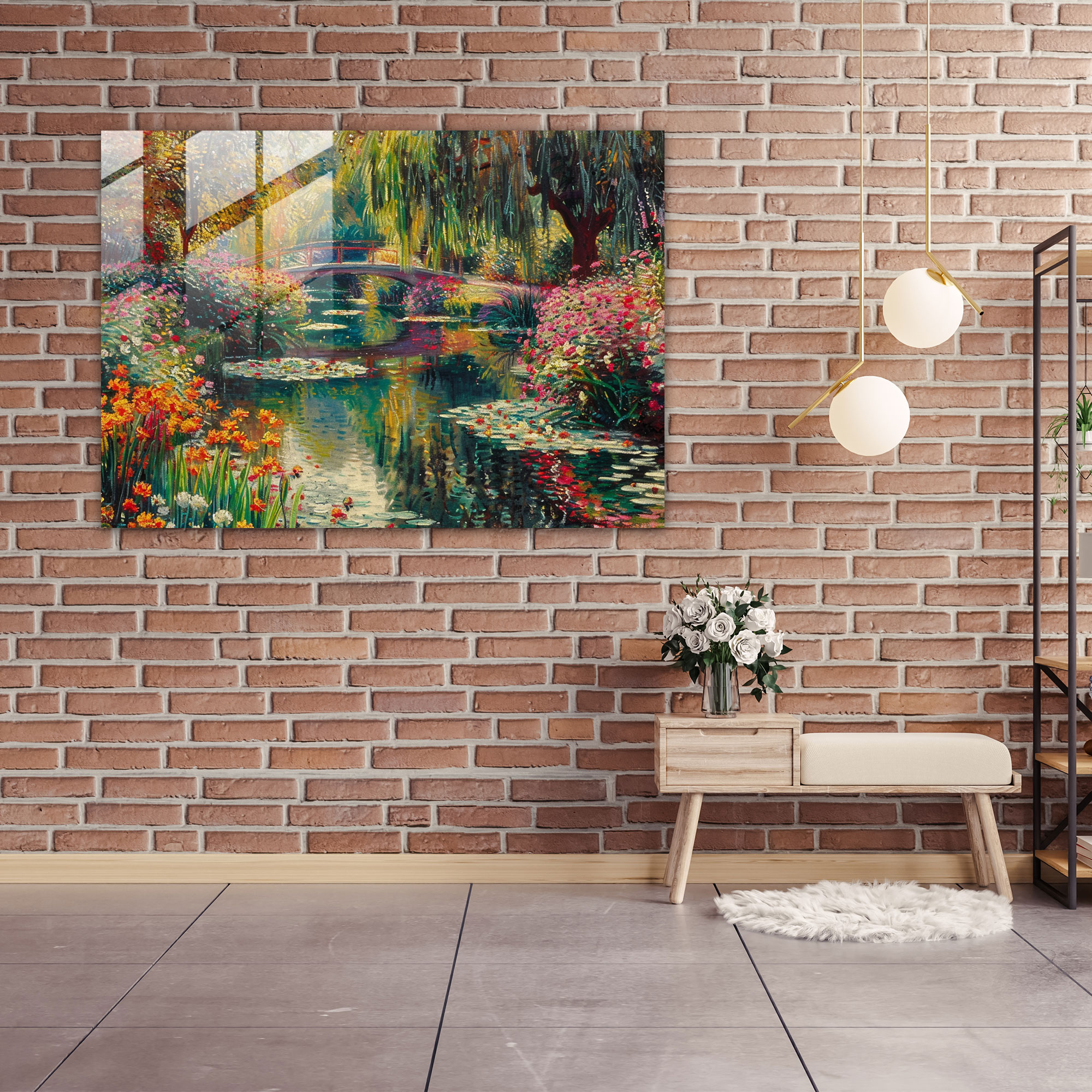 Claude Monet Enchanting Garden Glass Print - Claude Monet, Wall Decoration, Modern Art, Glass Print
