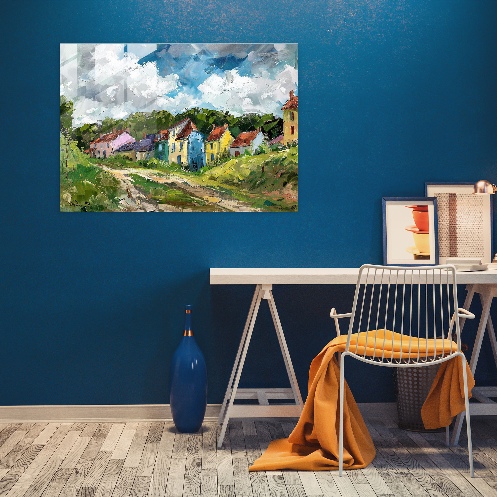 Claude Monet Village Glass Print - Claude Monet, Glass Print, Modern Art, Home Decoration