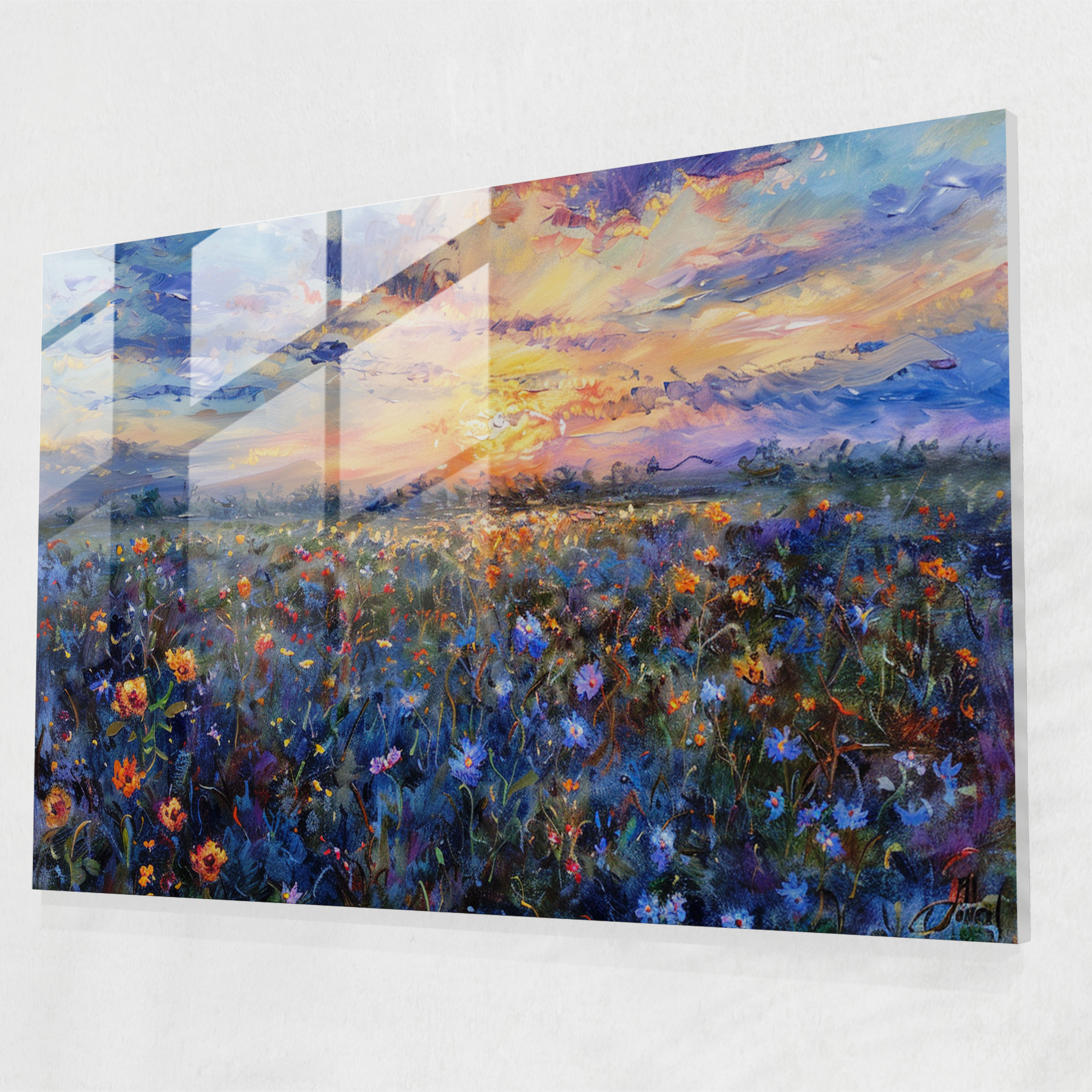 Claude Monet Sunset Glass Print - Claude Monet, Modern Art, Home Decoration, Wall Decoration