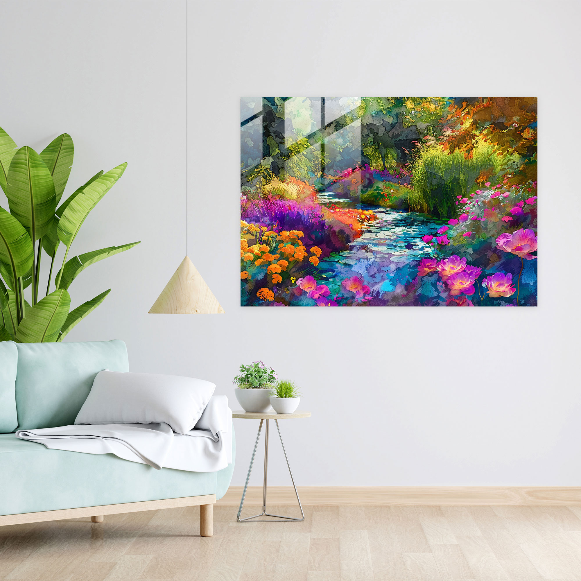 Impressionist Garden Glass Wall Art - Claude Monet, Glass Art, Wall Decoration, Impressionist Art