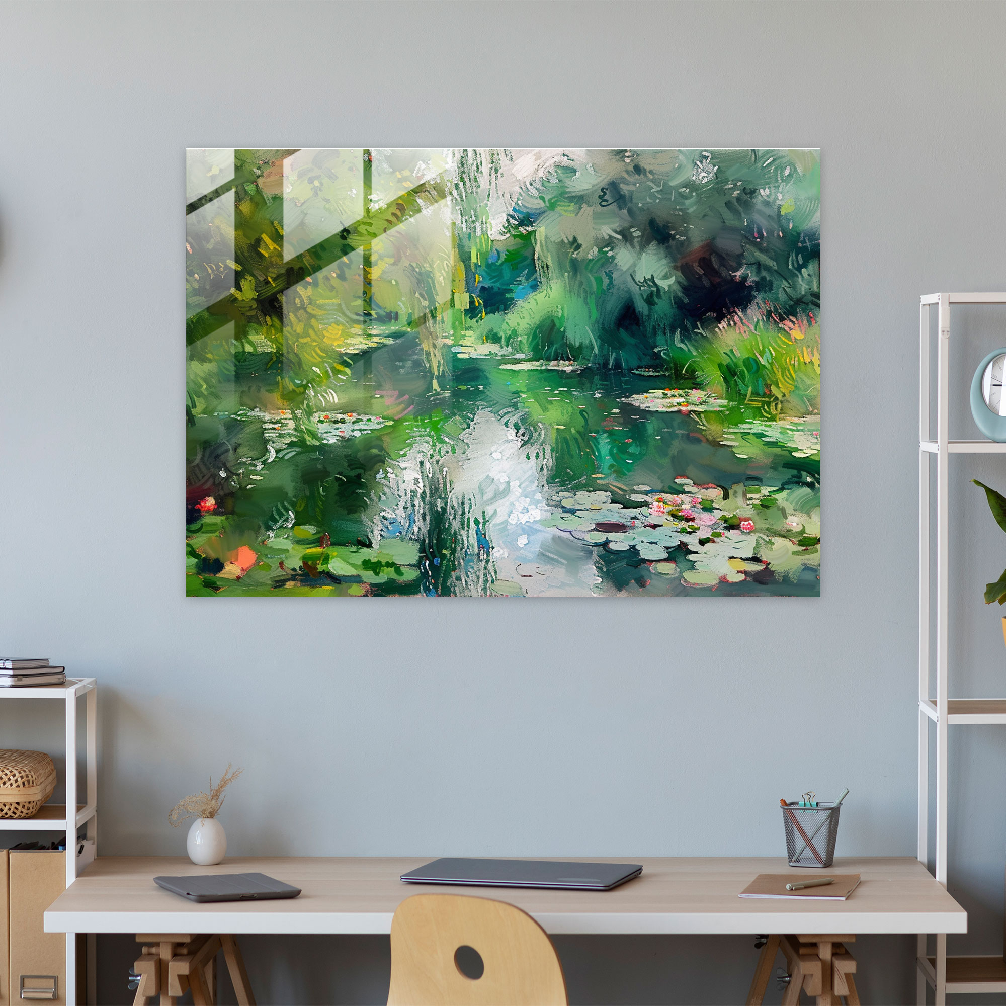 Giverny Garden Glass Art - Claude Monet, Garden Art, Modern Art, Home Decoration