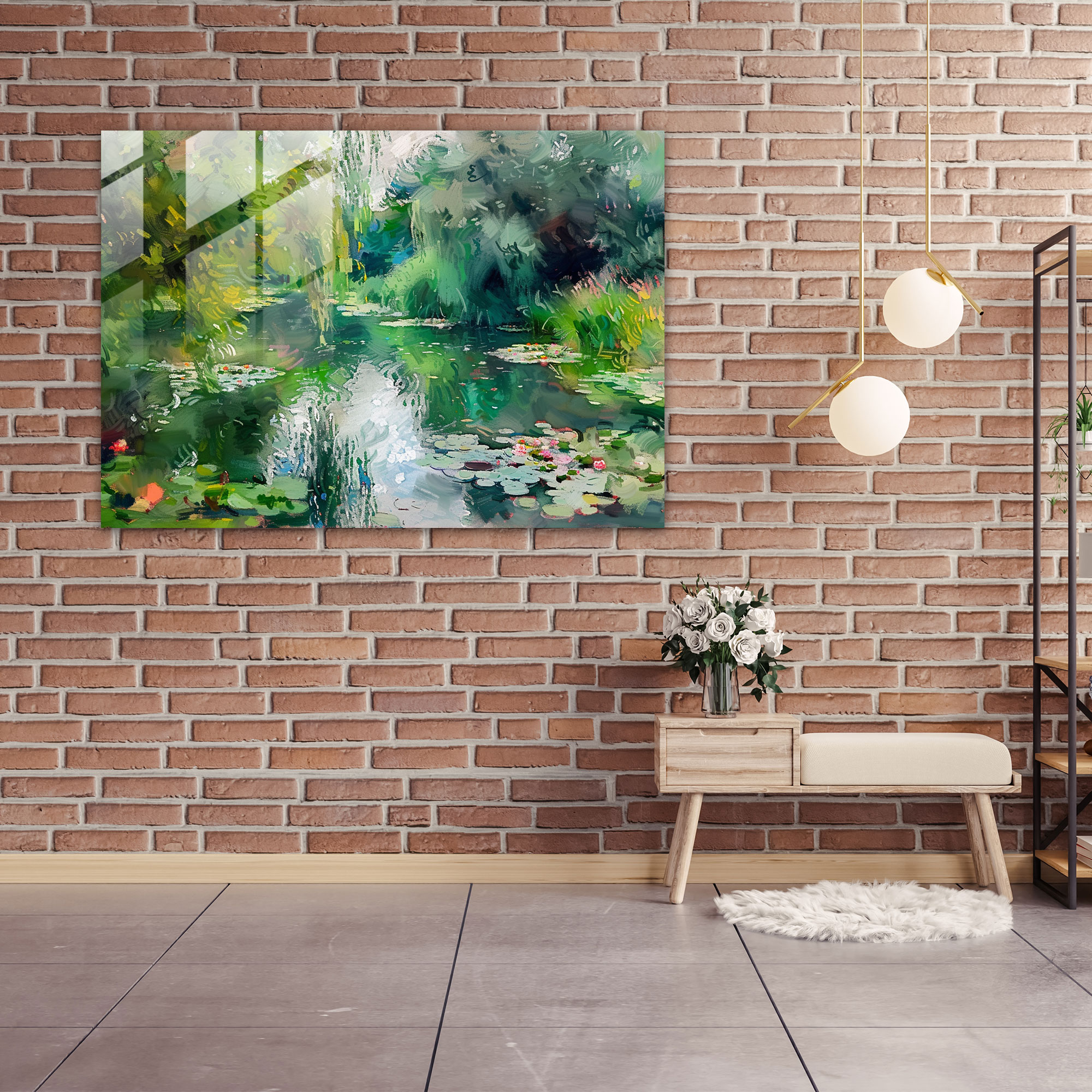 Giverny Garden Glass Art - Claude Monet, Garden Art, Modern Art, Home Decoration