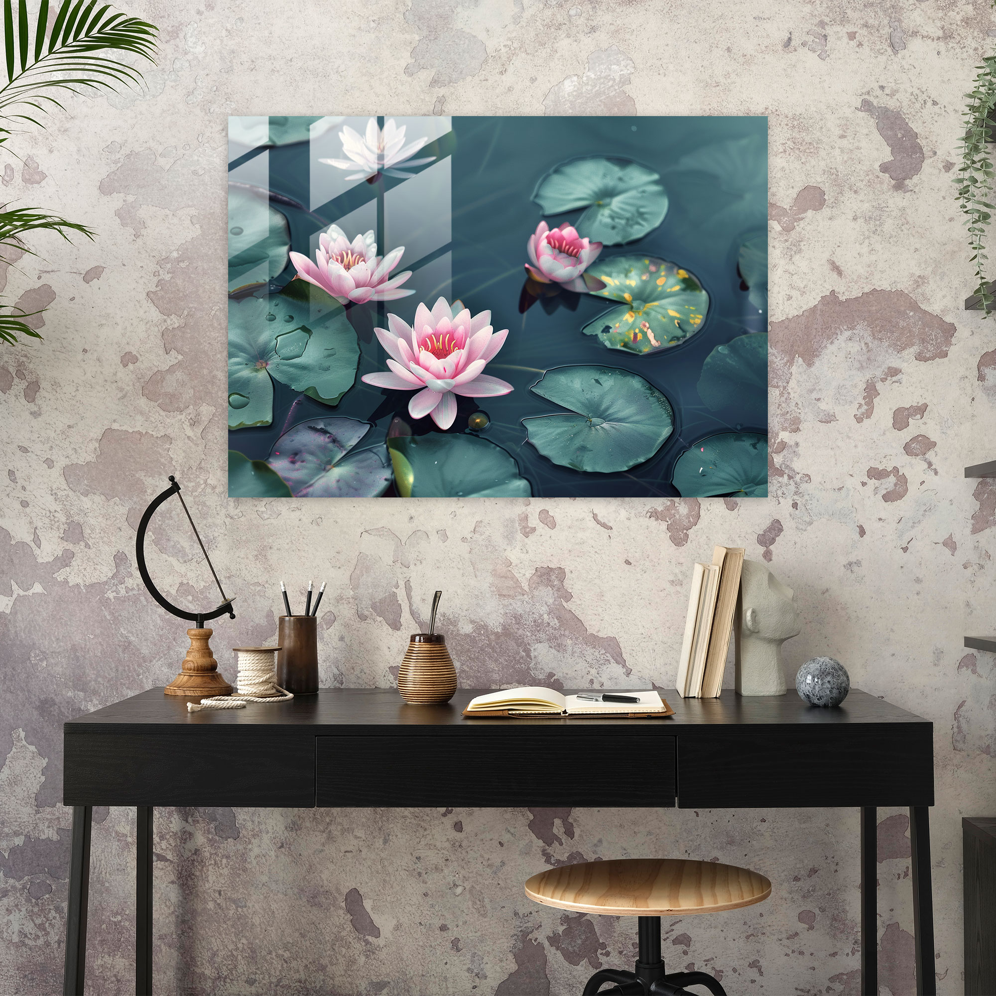 Water Lilies Glass Wall Art - Claude Monet, Glass Print, Peaceful Pond, Glass Art