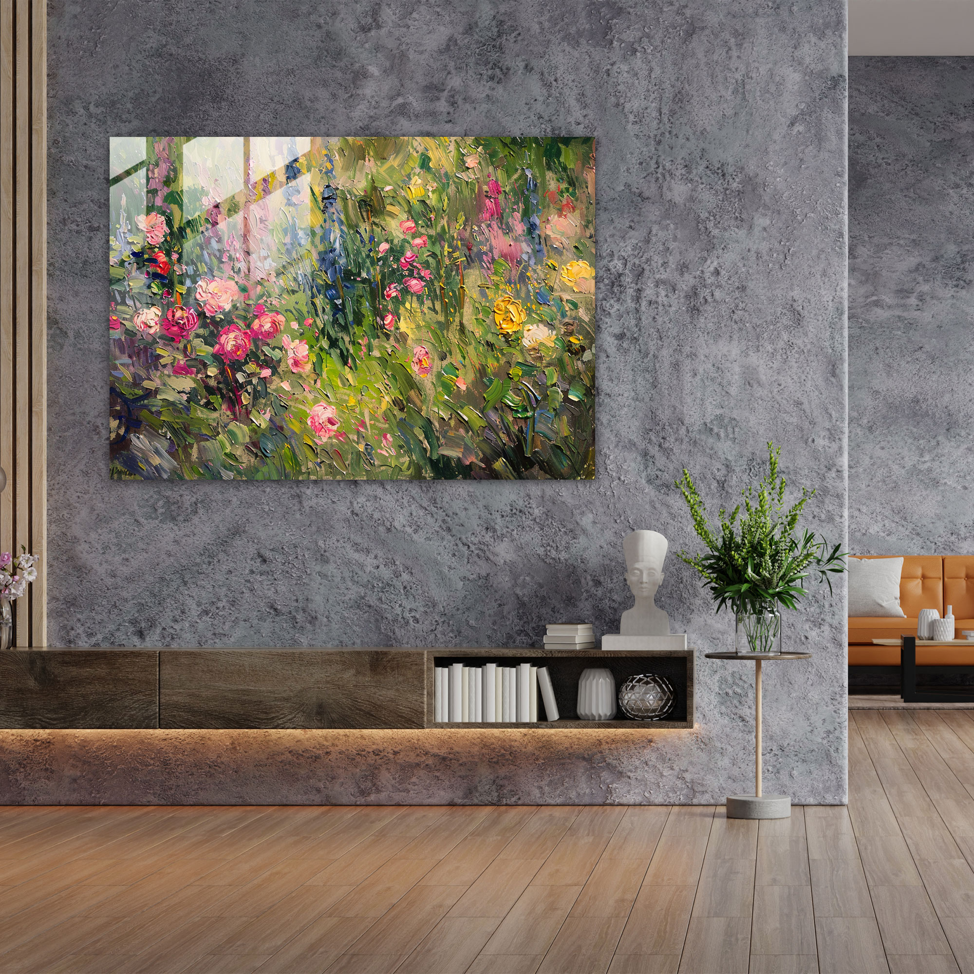 Claude Monet Glass Art - Summer Blooms In A French Garden - Claude Monet, Modern Art, Summer Blooms, Claude Monet