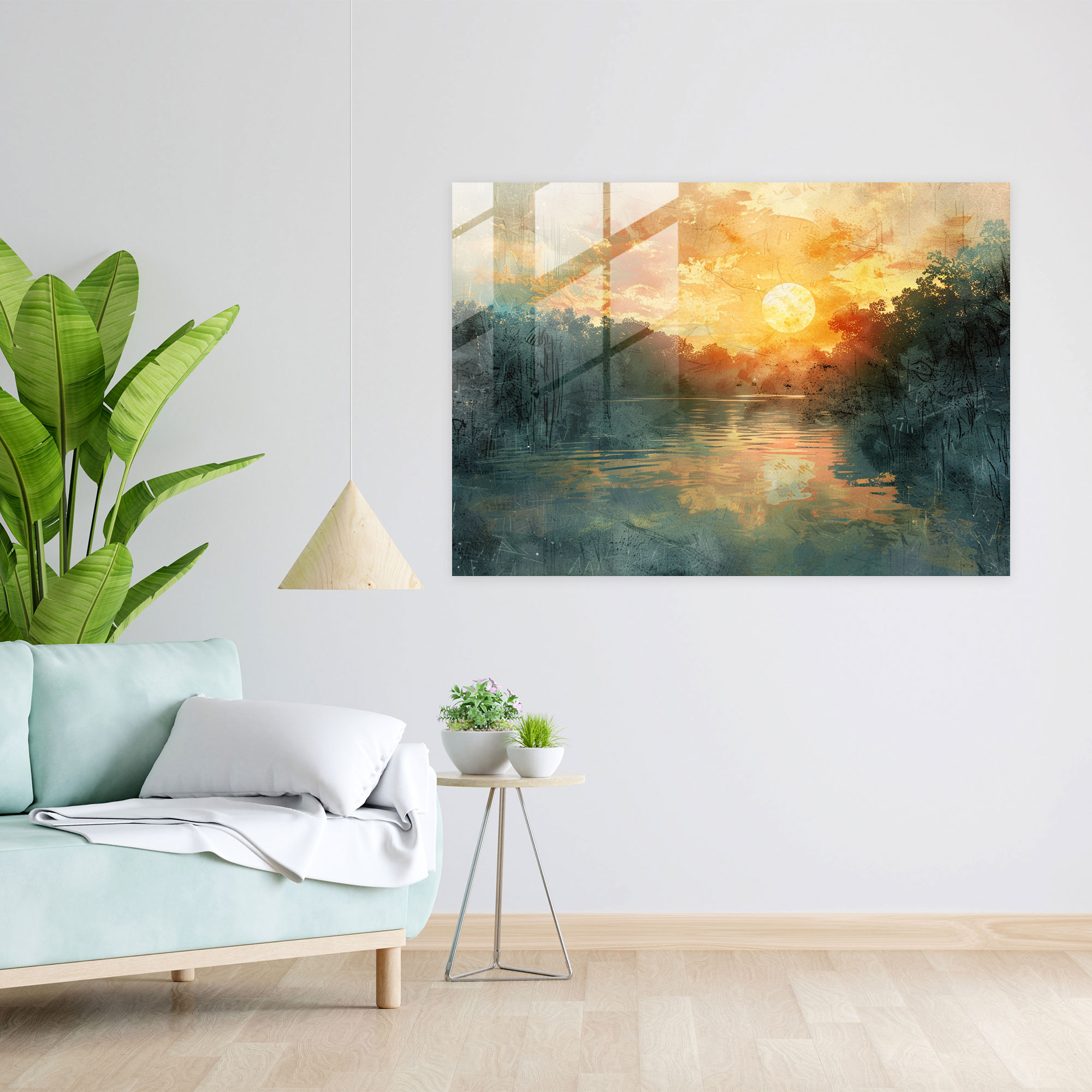 Claude Monet Sunrise Glass Print - Claude Monet, Wall Decoration, Home Decoration, Glass Art