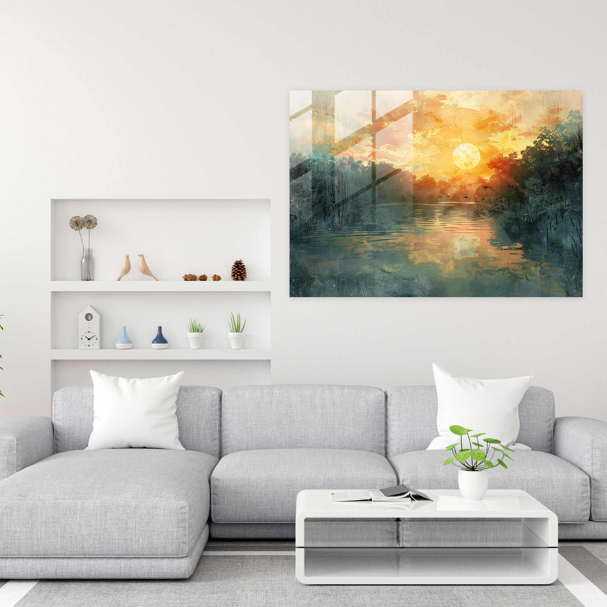 Claude Monet Sunrise Glass Print - Claude Monet, Wall Decoration, Home Decoration, Glass Art