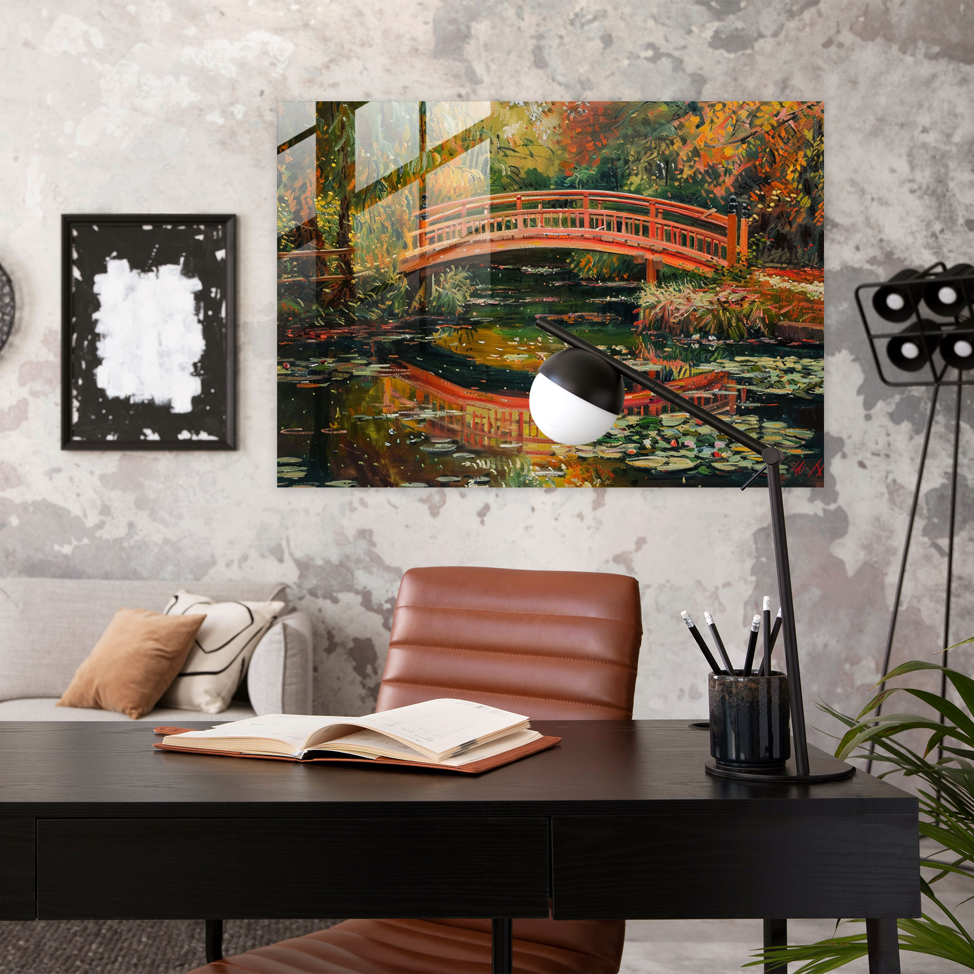 Claude Monet Home Decoration - Japanese Bridge In Spring - Claude Monet, Glass Art, Wall Decoration, Glass Wall Art