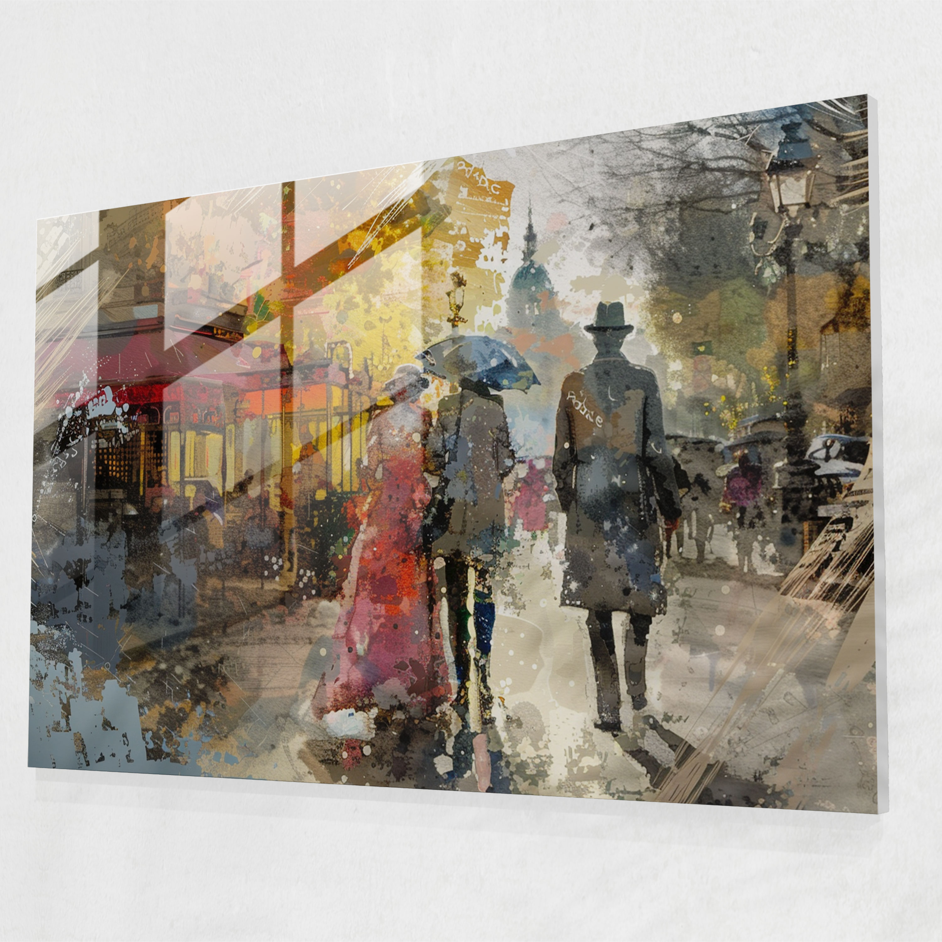 Claude Monet Glass Wall Art - Parisian Street Scene - Claude Monet, Modern Art, Claude Monet, Glass Wall Art