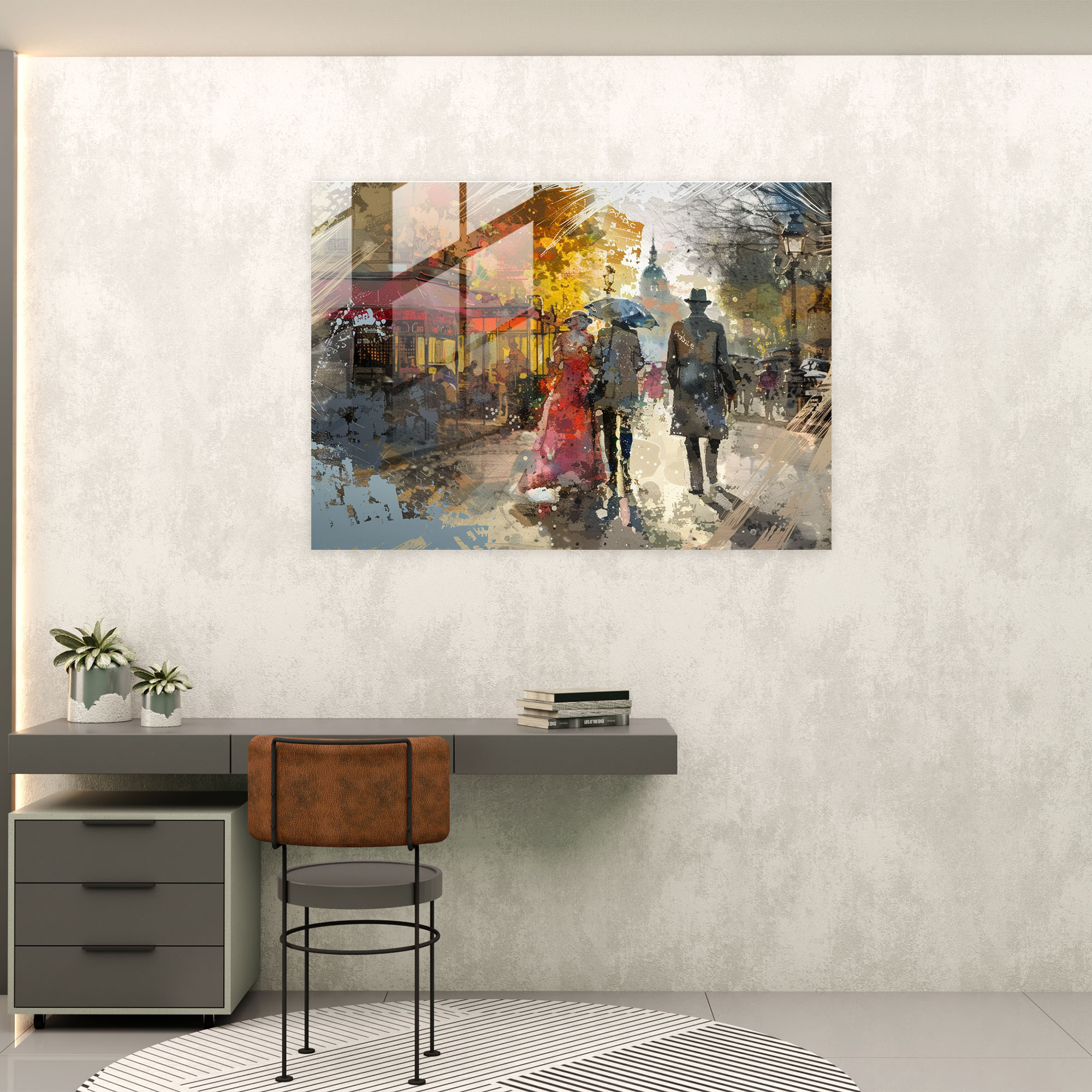 Claude Monet Glass Wall Art - Parisian Street Scene - Claude Monet, Modern Art, Claude Monet, Glass Wall Art