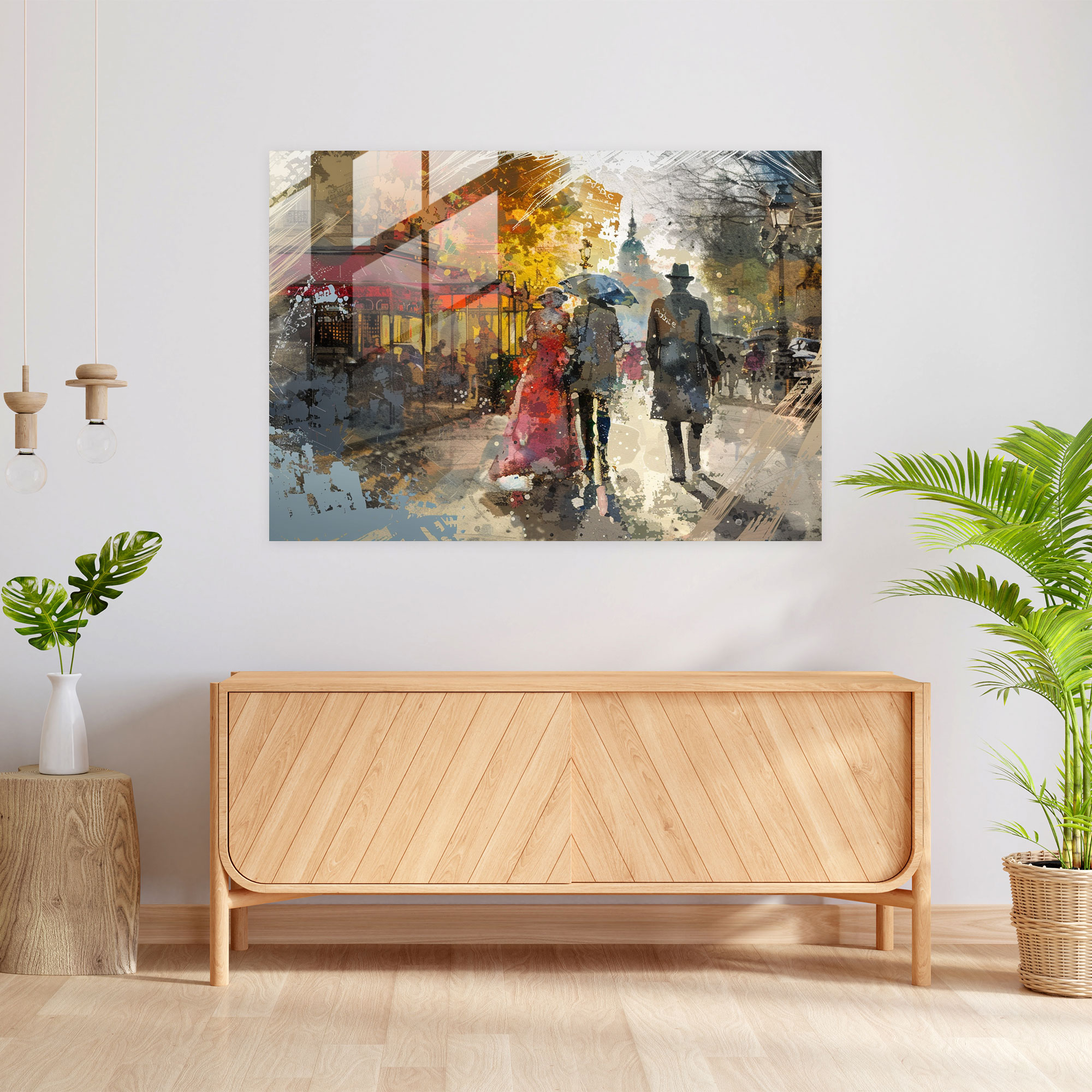 Claude Monet Glass Wall Art - Parisian Street Scene - Claude Monet, Modern Art, Claude Monet, Glass Wall Art