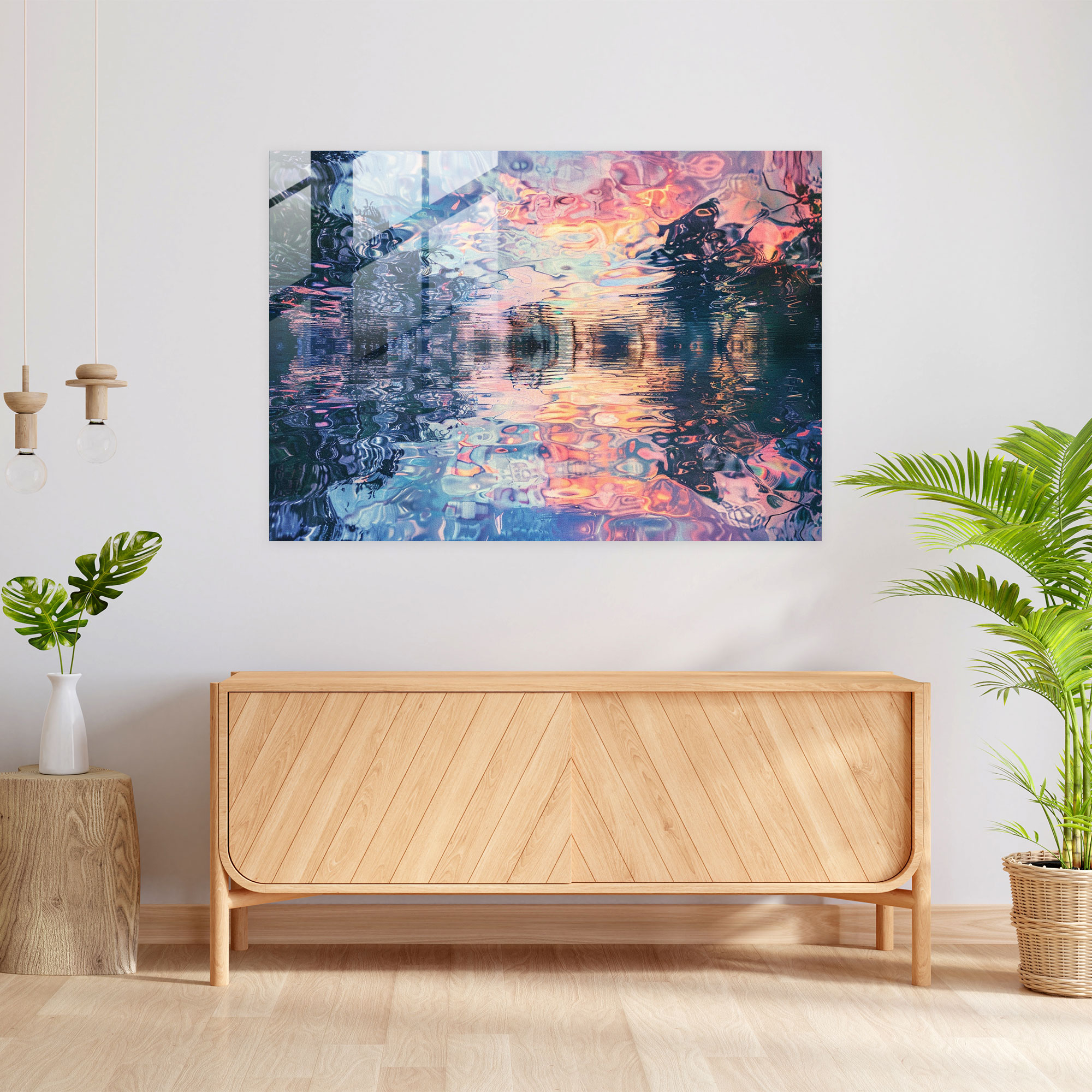 Claude Monet Glass Print - Serene Sunrise Scene - Claude Monet, Modern Art, Sunrise, Wall Decoration