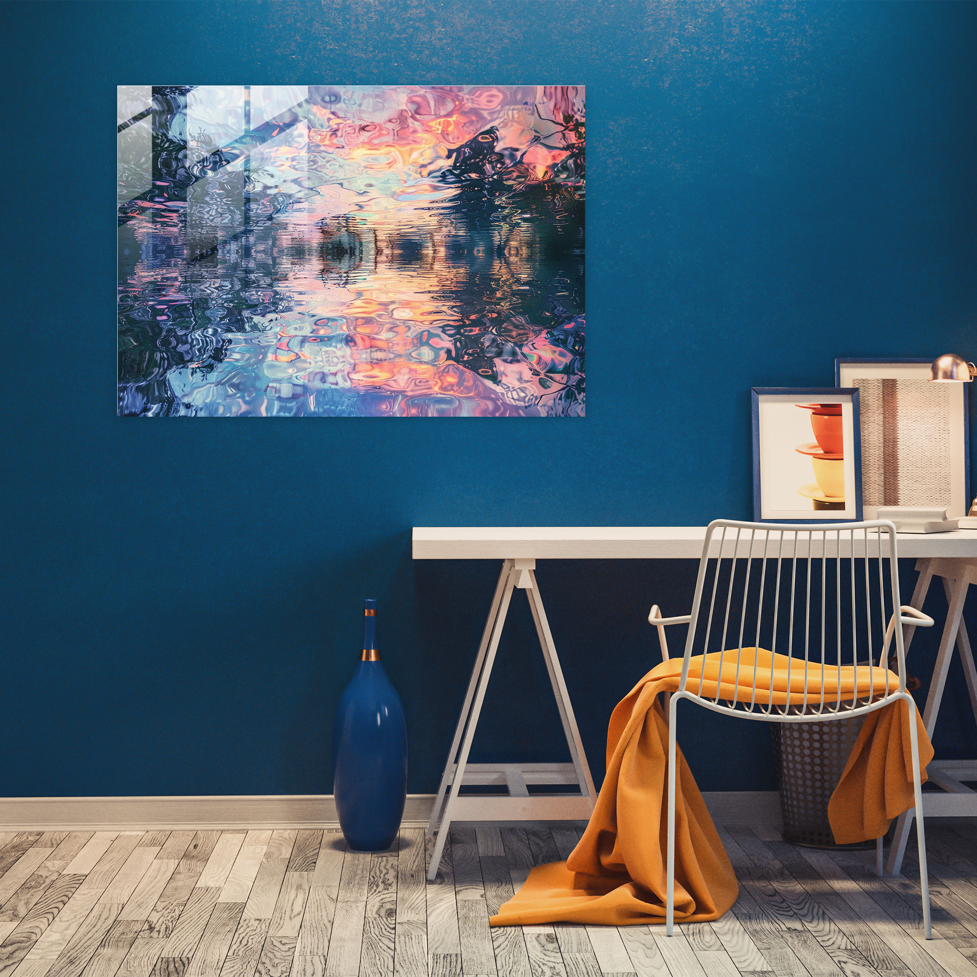 Claude Monet Glass Print - Serene Sunrise Scene - Claude Monet, Modern Art, Sunrise, Wall Decoration