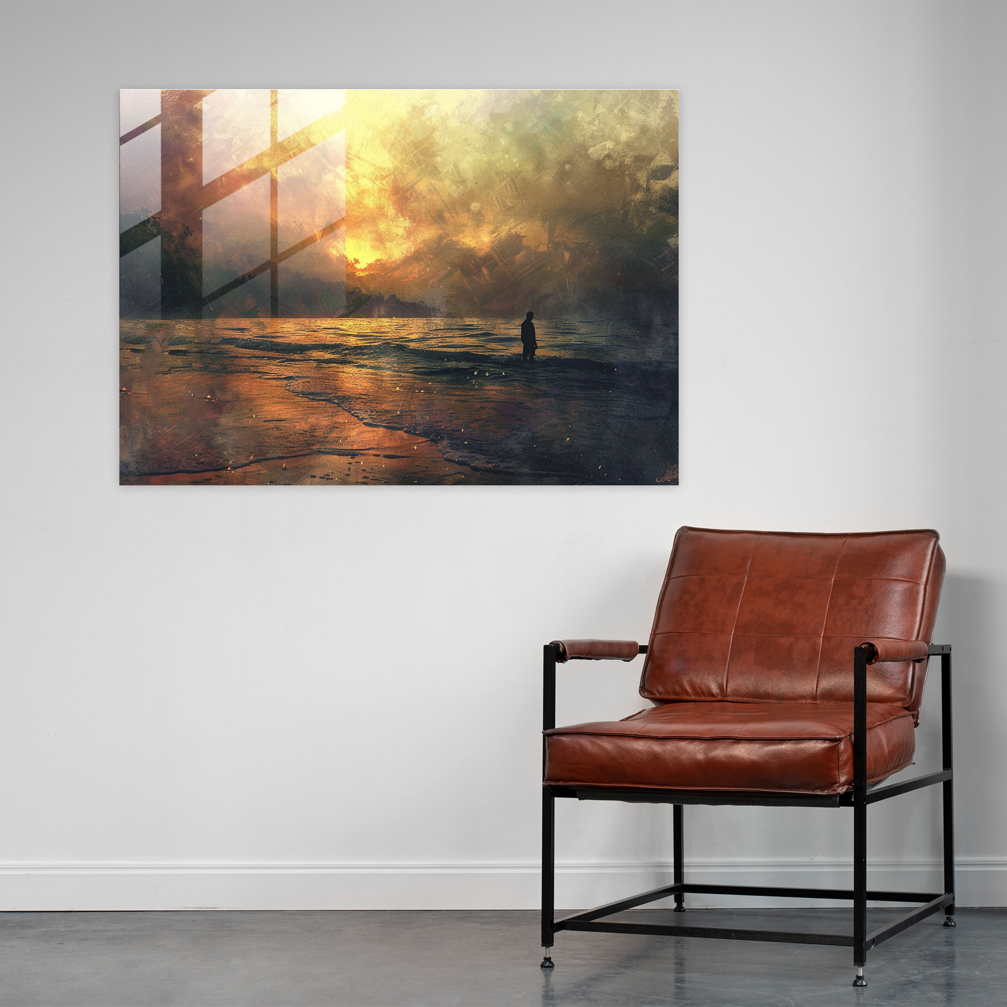 Claude Monet Glass Wall Art - Dreamy Seaside Scene - Claude Monet, Glass Art, Water, Glass Wall Art