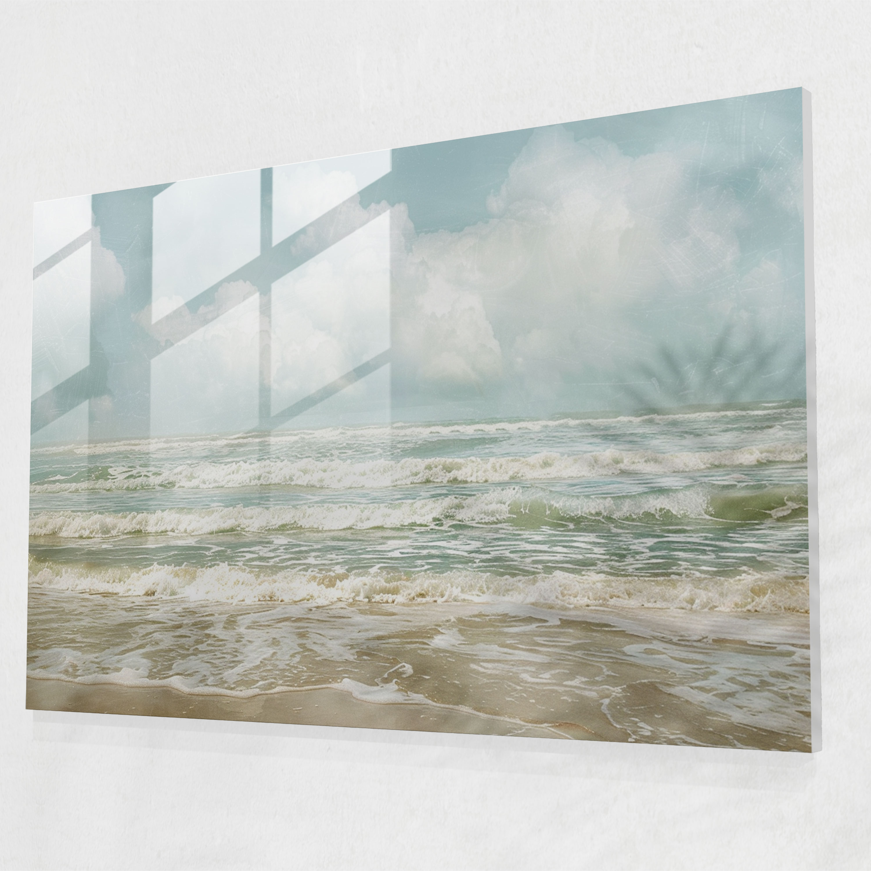 Claude Monet Glass Wall Art - Soothing Seaside Waves - Claude Monet, Glass Wall Art, Wall Decoration, Modern Art