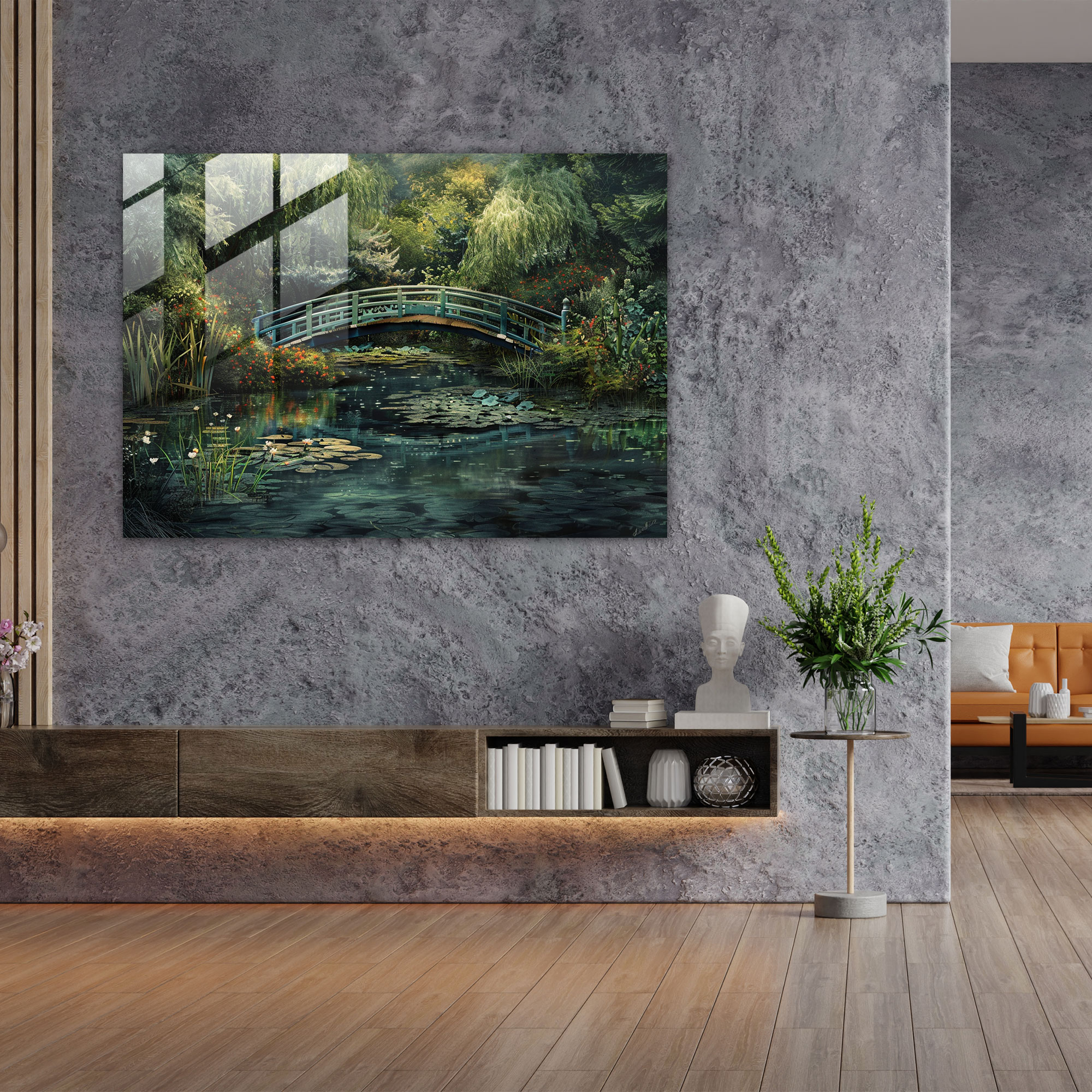 Claude Monet Glass Print Wall Decoration - Claude Monet, Home Decoration, Claude Monet, Glass Wall Art